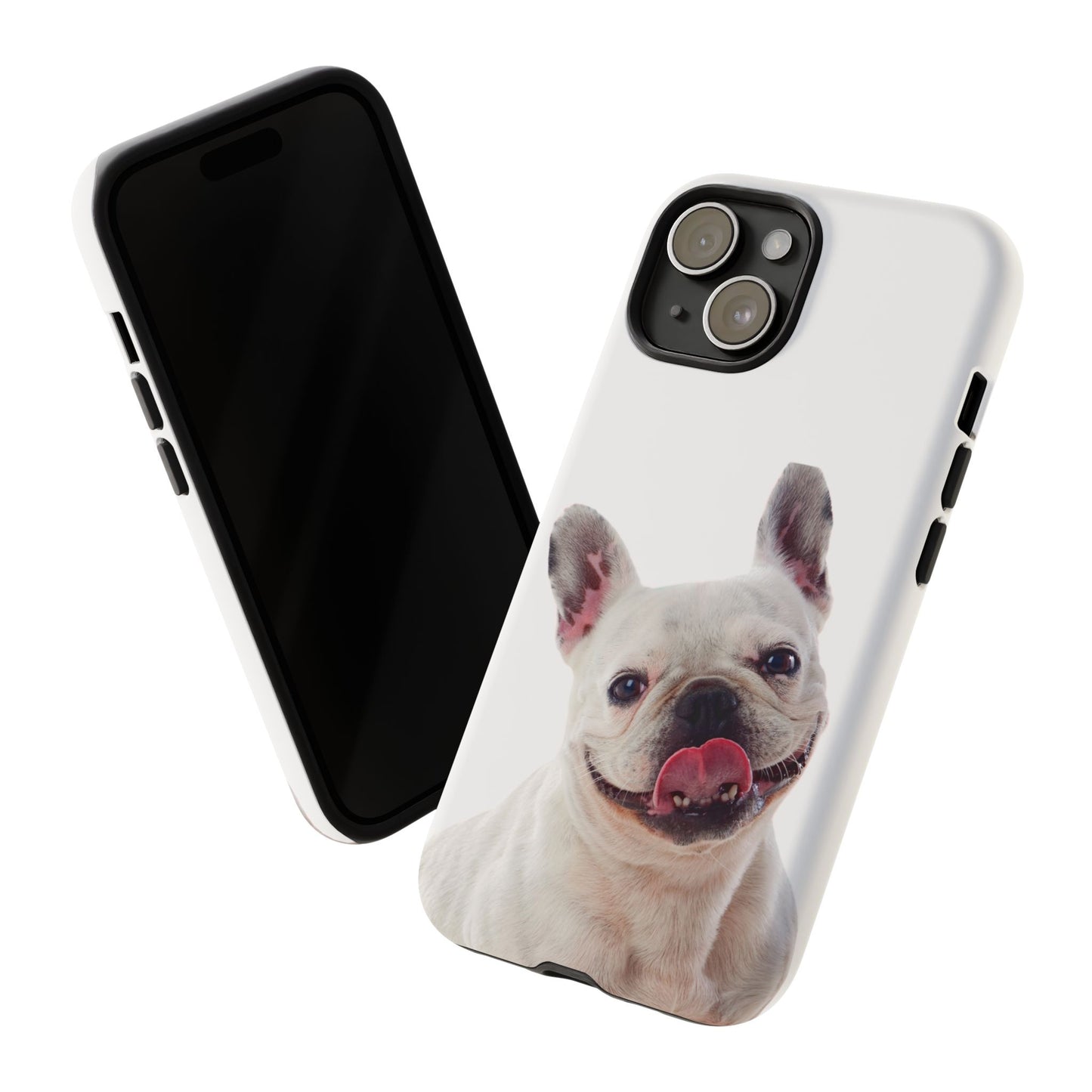 Adorable French Bulldog Protective Phone Case – Dual Layer, Wireless Charging Support | iPhone, Samsung, Google