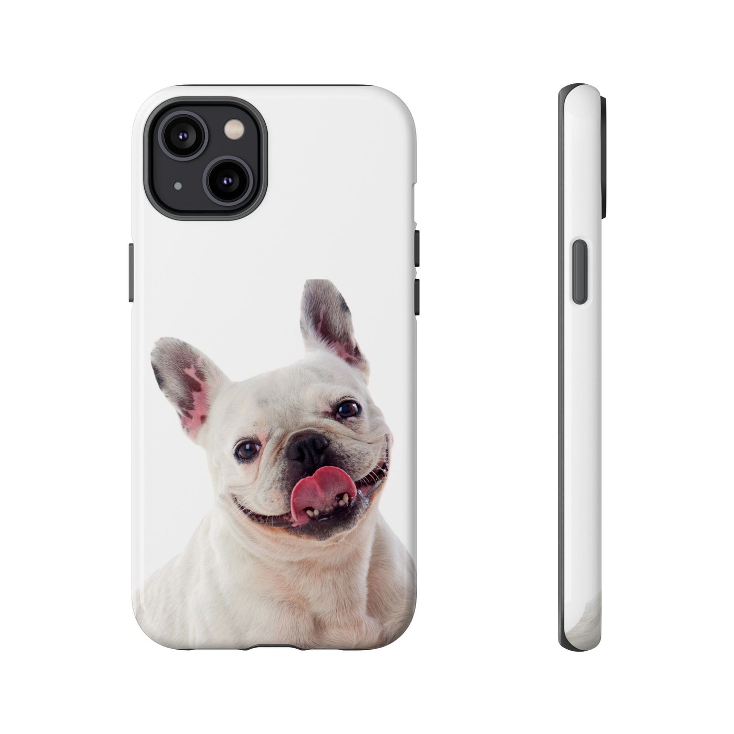 Adorable French Bulldog Protective Phone Case – Dual Layer, Wireless Charging Support | iPhone, Samsung, Google