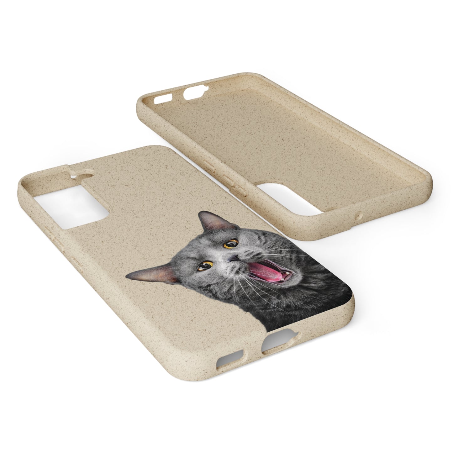 Biodegradable Cat Lover Phone Case – Eco-Friendly, Wireless Charging, Plant-Based Materials | Multiple Sizes Available