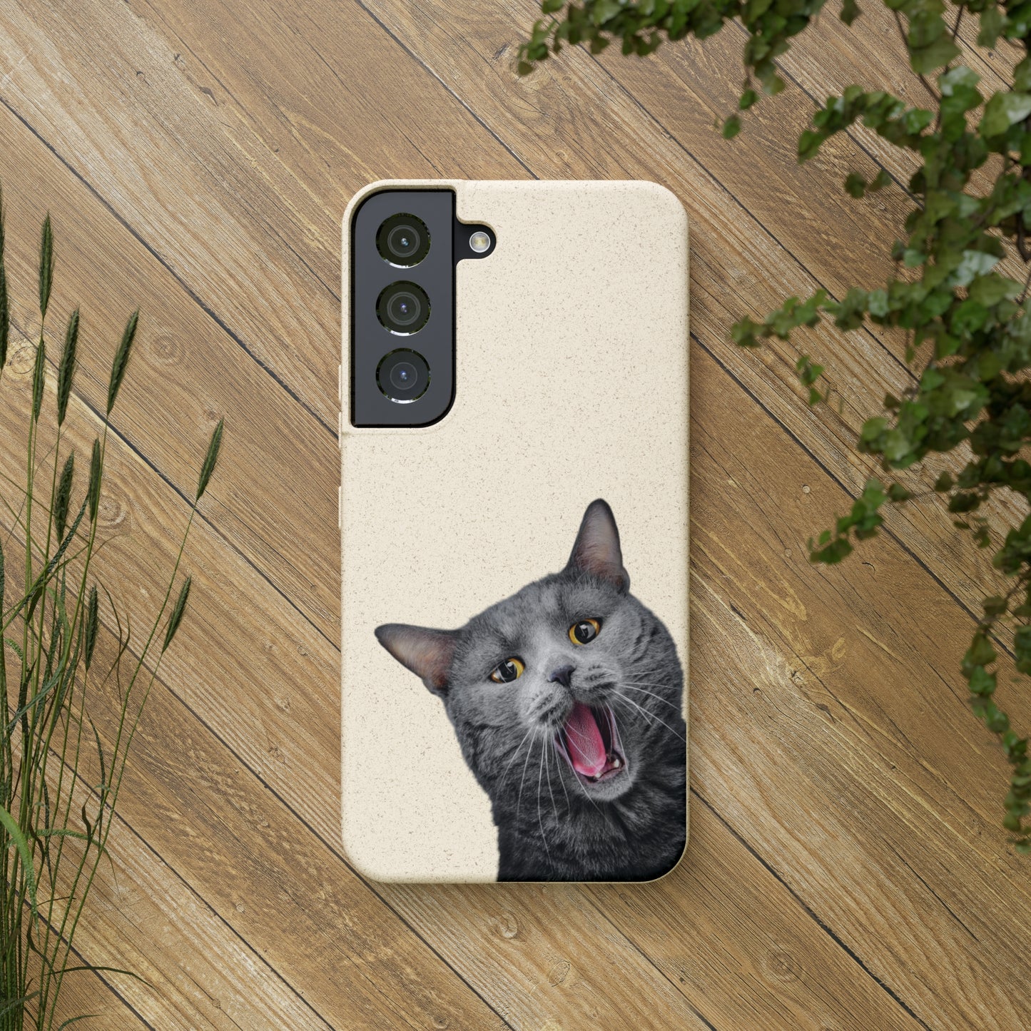 Biodegradable Cat Lover Phone Case – Eco-Friendly, Wireless Charging, Plant-Based Materials | Multiple Sizes Available