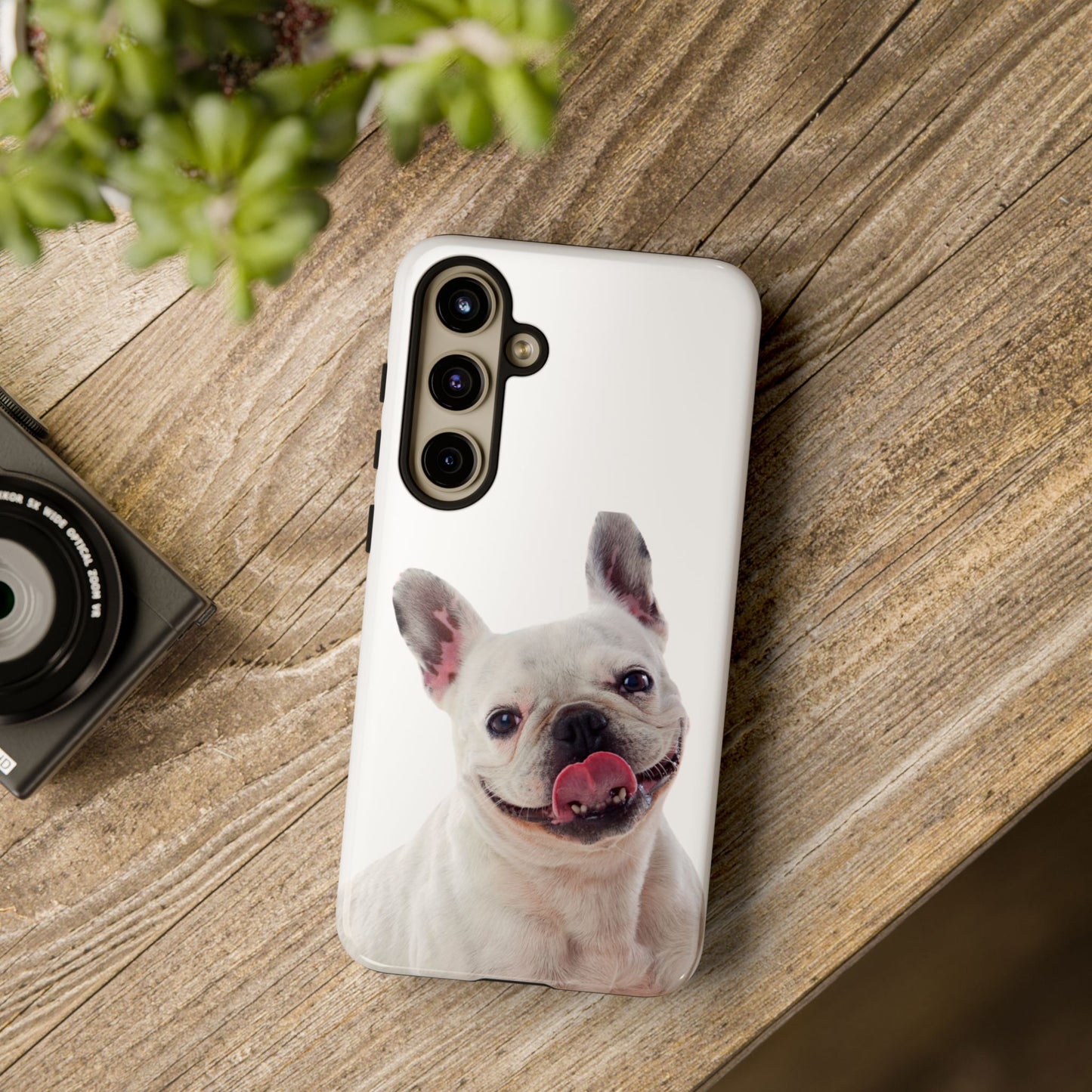 Adorable French Bulldog Protective Phone Case – Dual Layer, Wireless Charging Support | iPhone, Samsung, Google