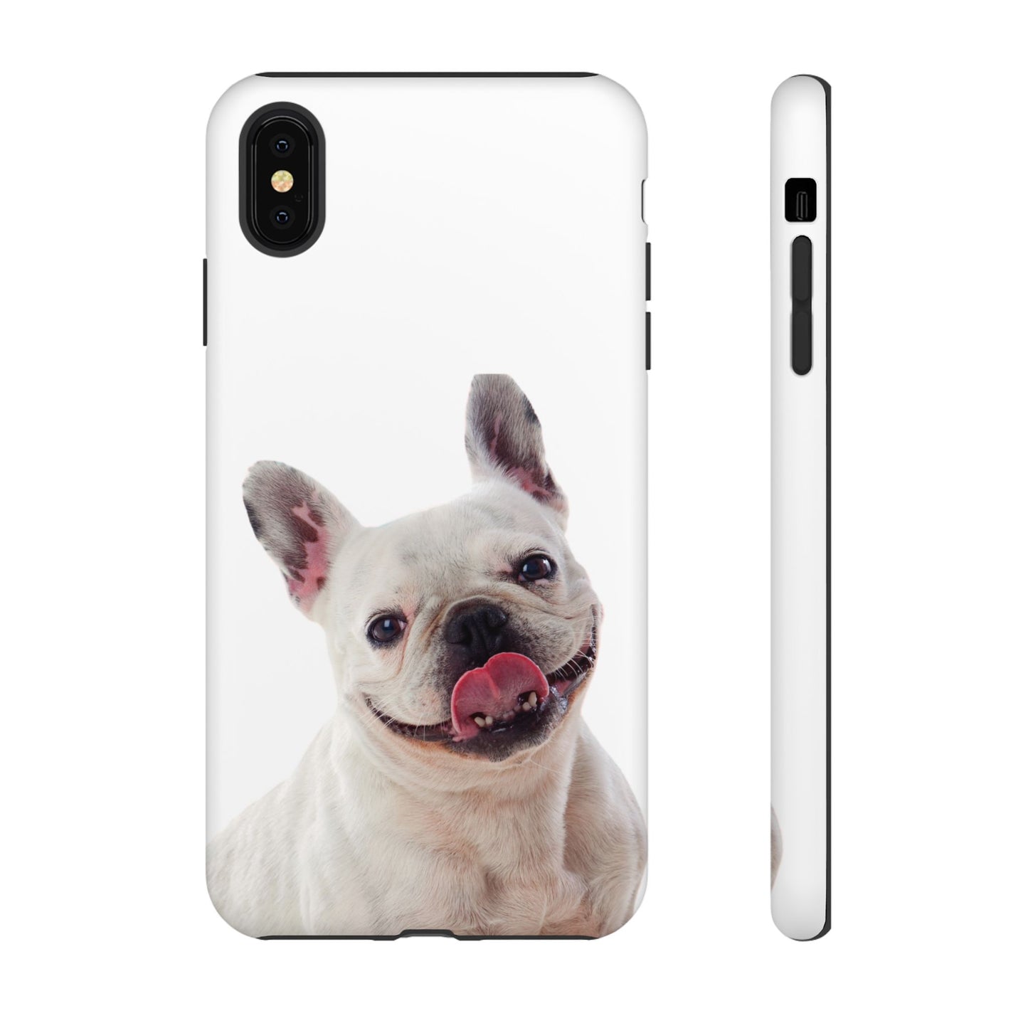 Adorable French Bulldog Protective Phone Case – Dual Layer, Wireless Charging Support | iPhone, Samsung, Google