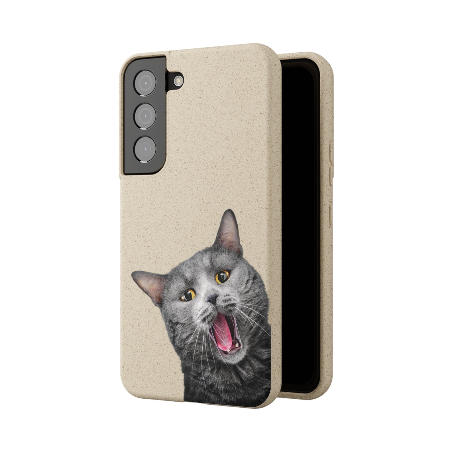 Biodegradable Cat Lover Phone Case – Eco-Friendly, Wireless Charging, Plant-Based Materials | Multiple Sizes Available