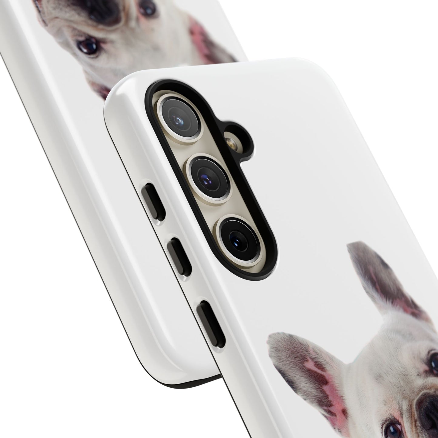 Adorable French Bulldog Protective Phone Case – Dual Layer, Wireless Charging Support | iPhone, Samsung, Google