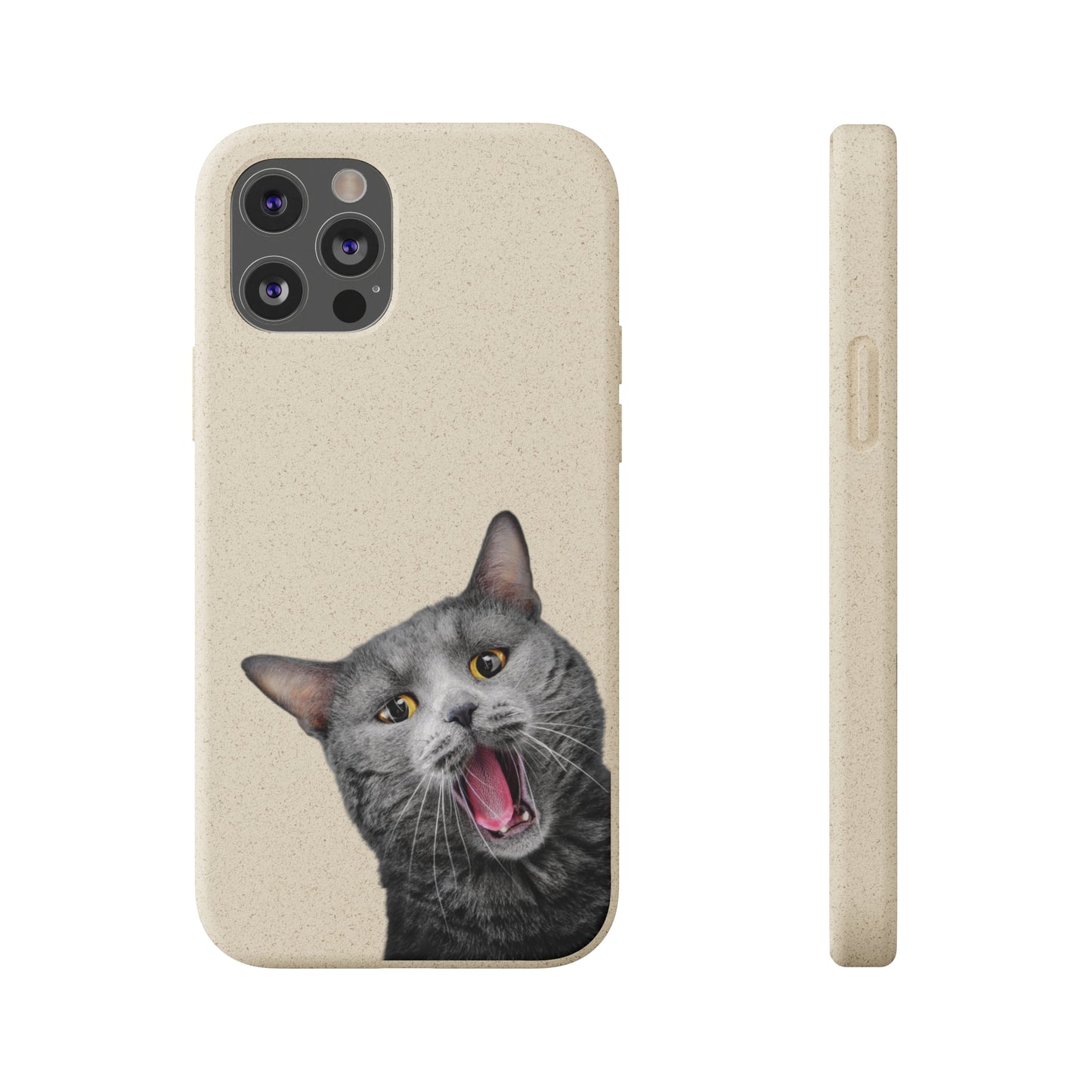 Biodegradable Cat Lover Phone Case – Eco-Friendly, Wireless Charging, Plant-Based Materials | Multiple Sizes Available