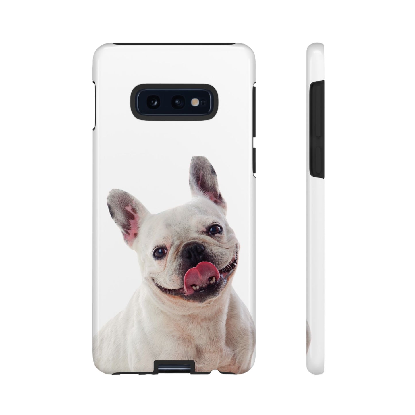 Adorable French Bulldog Protective Phone Case – Dual Layer, Wireless Charging Support | iPhone, Samsung, Google