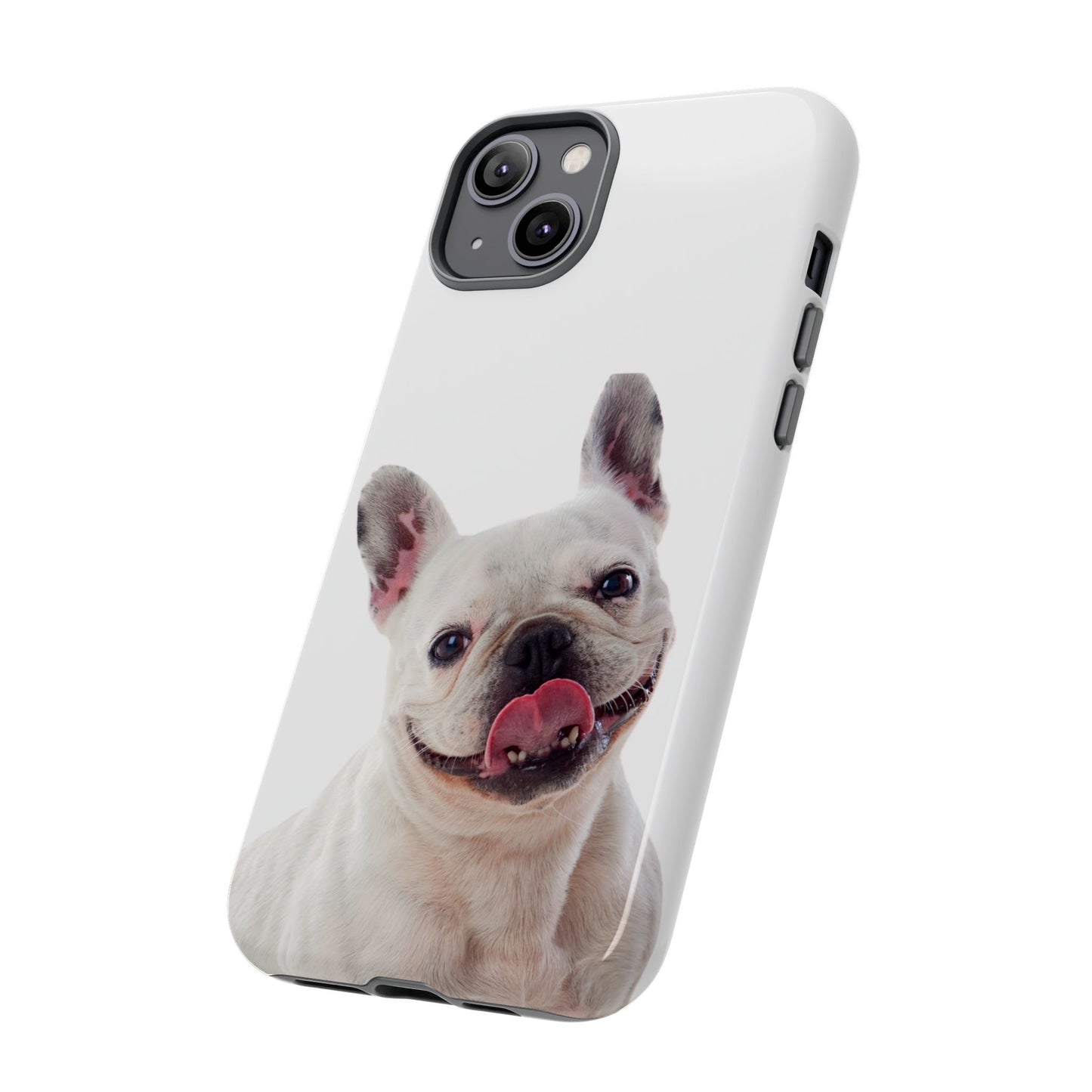 Adorable French Bulldog Protective Phone Case – Dual Layer, Wireless Charging Support | iPhone, Samsung, Google