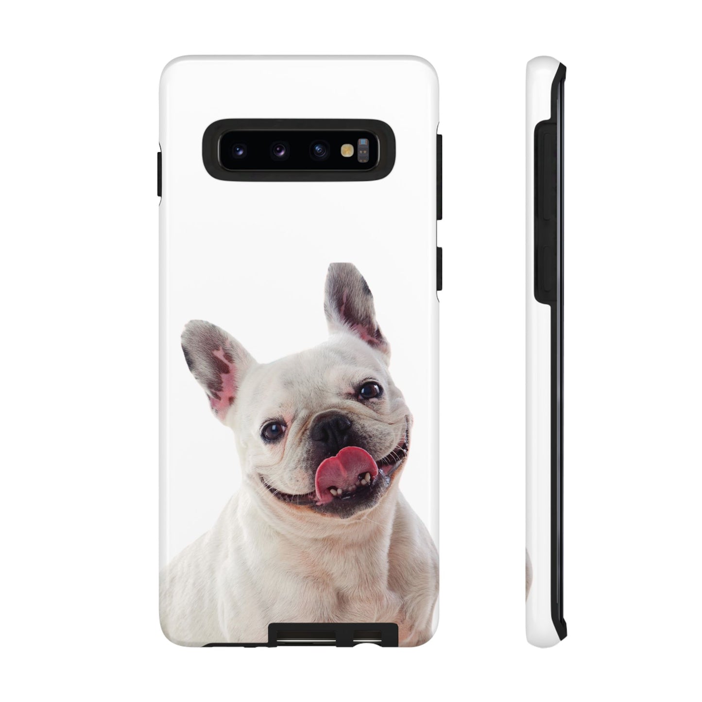 Adorable French Bulldog Protective Phone Case – Dual Layer, Wireless Charging Support | iPhone, Samsung, Google