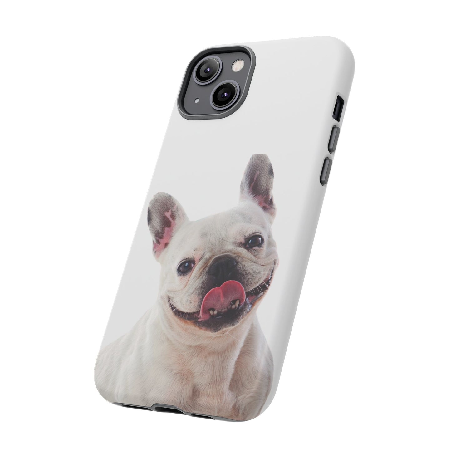 Adorable French Bulldog Protective Phone Case – Dual Layer, Wireless Charging Support | iPhone, Samsung, Google