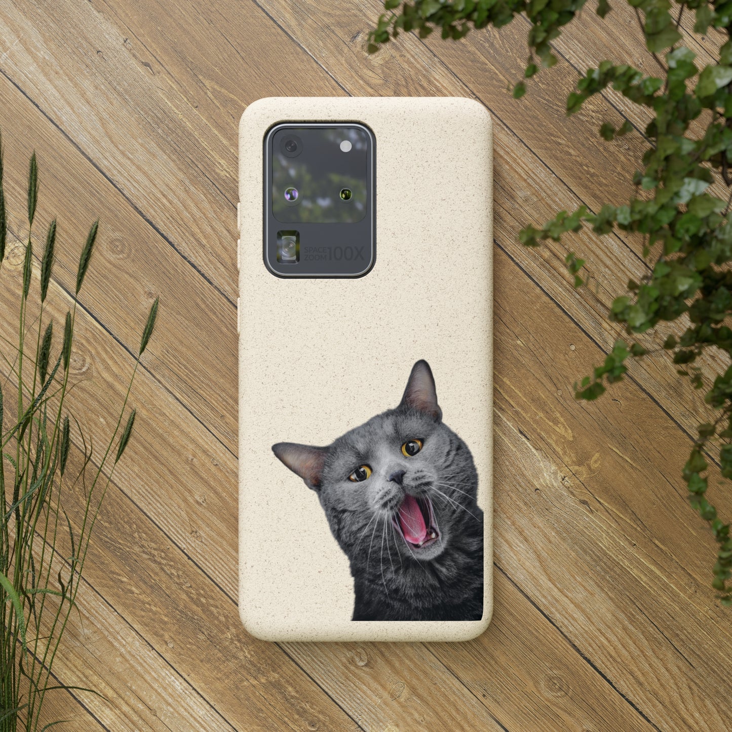 Biodegradable Cat Lover Phone Case – Eco-Friendly, Wireless Charging, Plant-Based Materials | Multiple Sizes Available