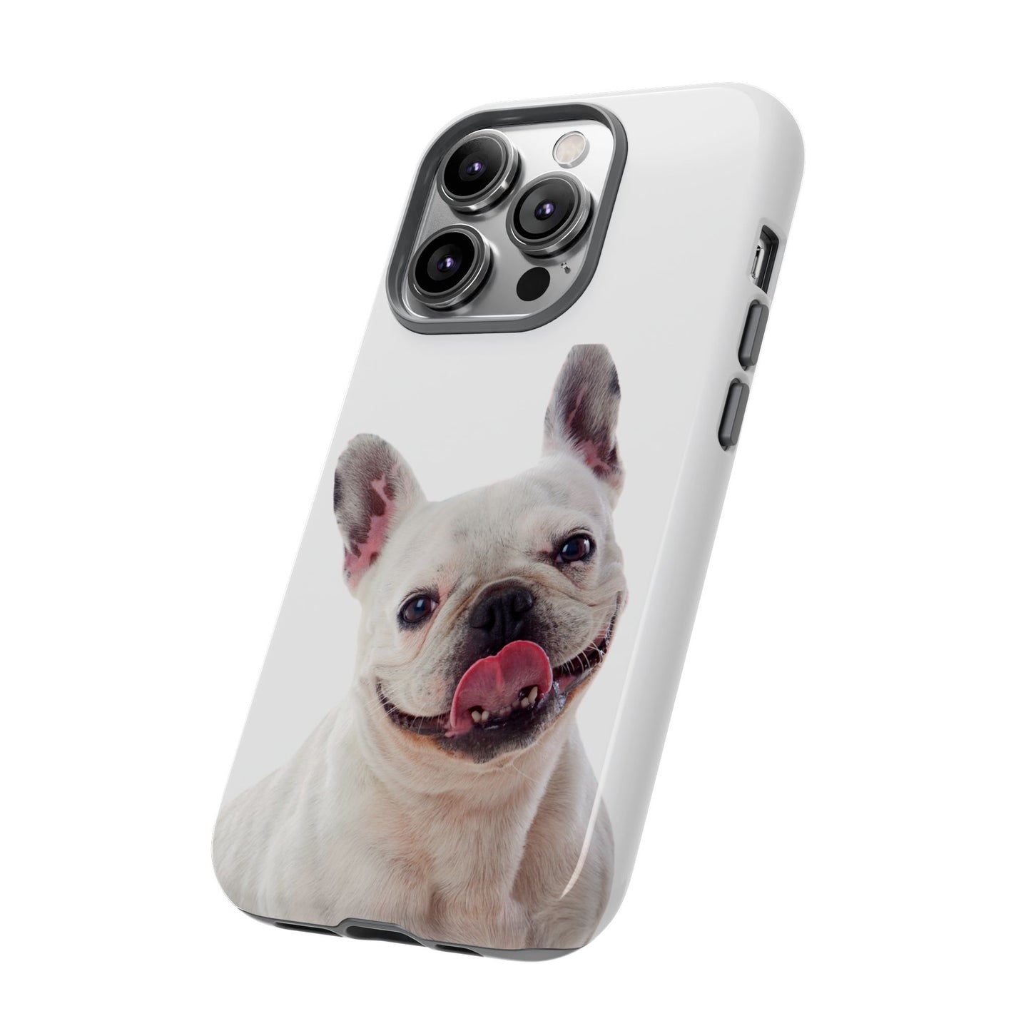 Adorable French Bulldog Protective Phone Case – Dual Layer, Wireless Charging Support | iPhone, Samsung, Google