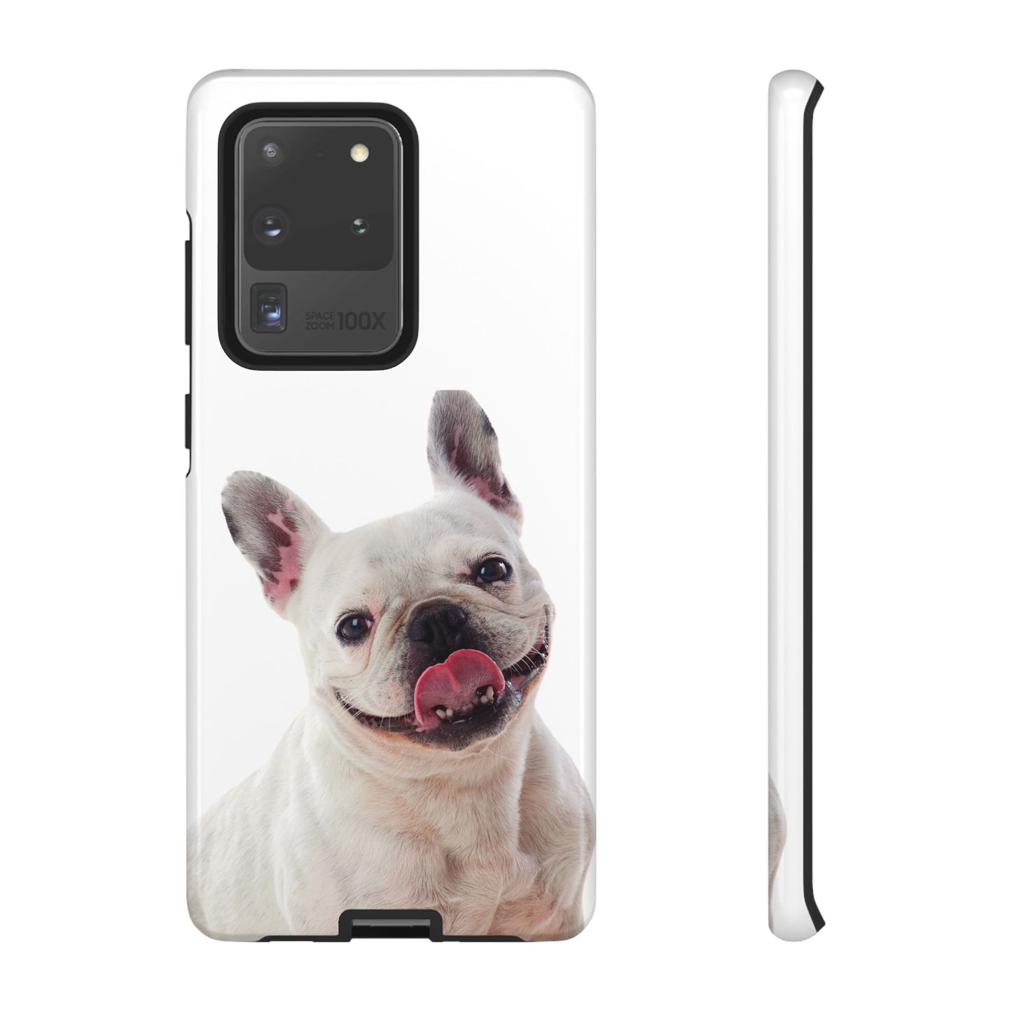 Adorable French Bulldog Protective Phone Case – Dual Layer, Wireless Charging Support | iPhone, Samsung, Google