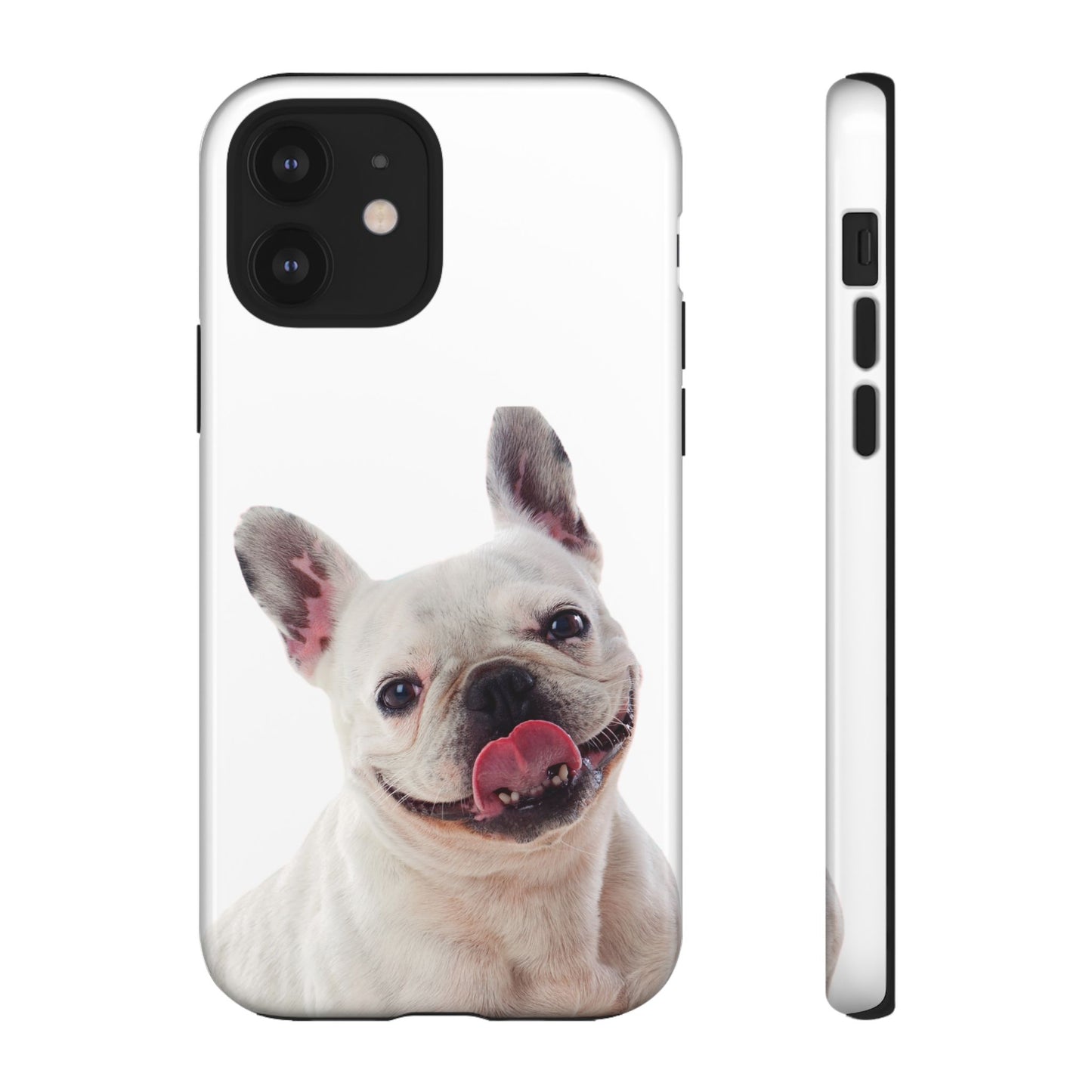 Adorable French Bulldog Protective Phone Case – Dual Layer, Wireless Charging Support | iPhone, Samsung, Google