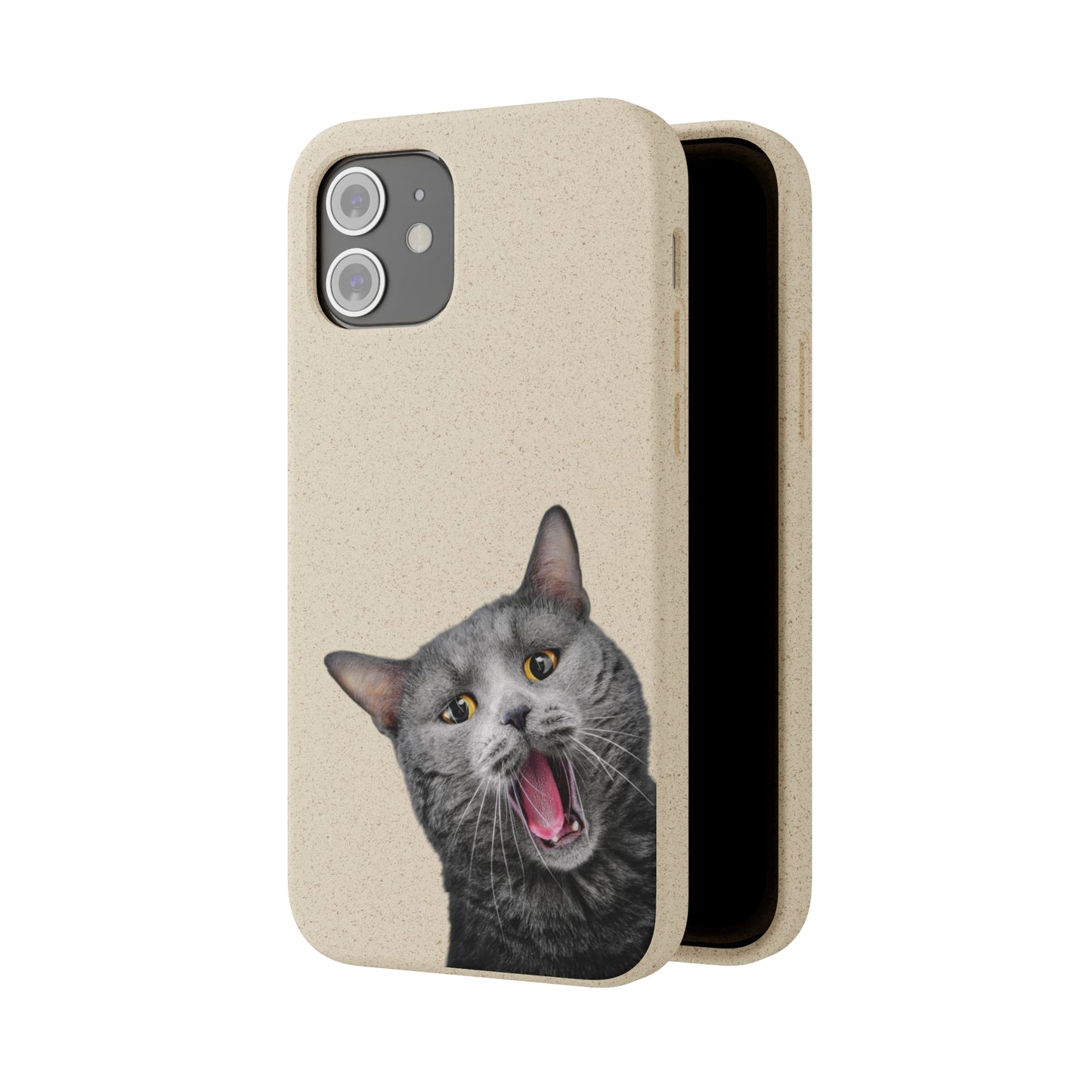 Biodegradable Cat Lover Phone Case – Eco-Friendly, Wireless Charging, Plant-Based Materials | Multiple Sizes Available