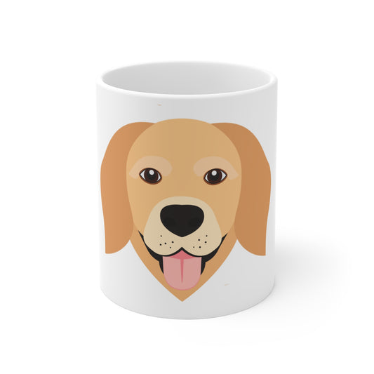 Golden Retriever Dog Face Mug – Ceramic, 11oz | Perfect for Pet Lovers, Coffee, Tea, or Hot Chocolate