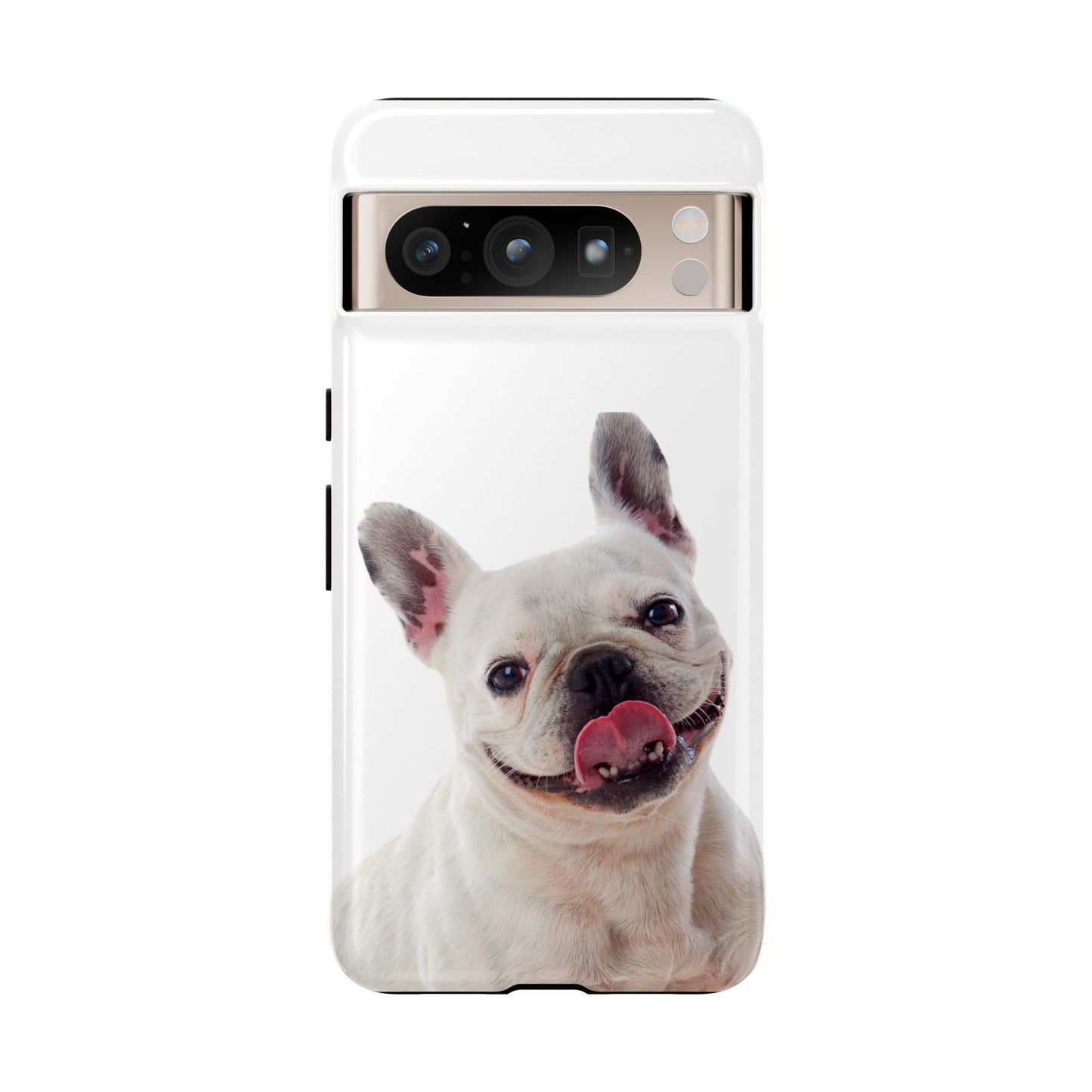 Adorable French Bulldog Protective Phone Case – Dual Layer, Wireless Charging Support | iPhone, Samsung, Google