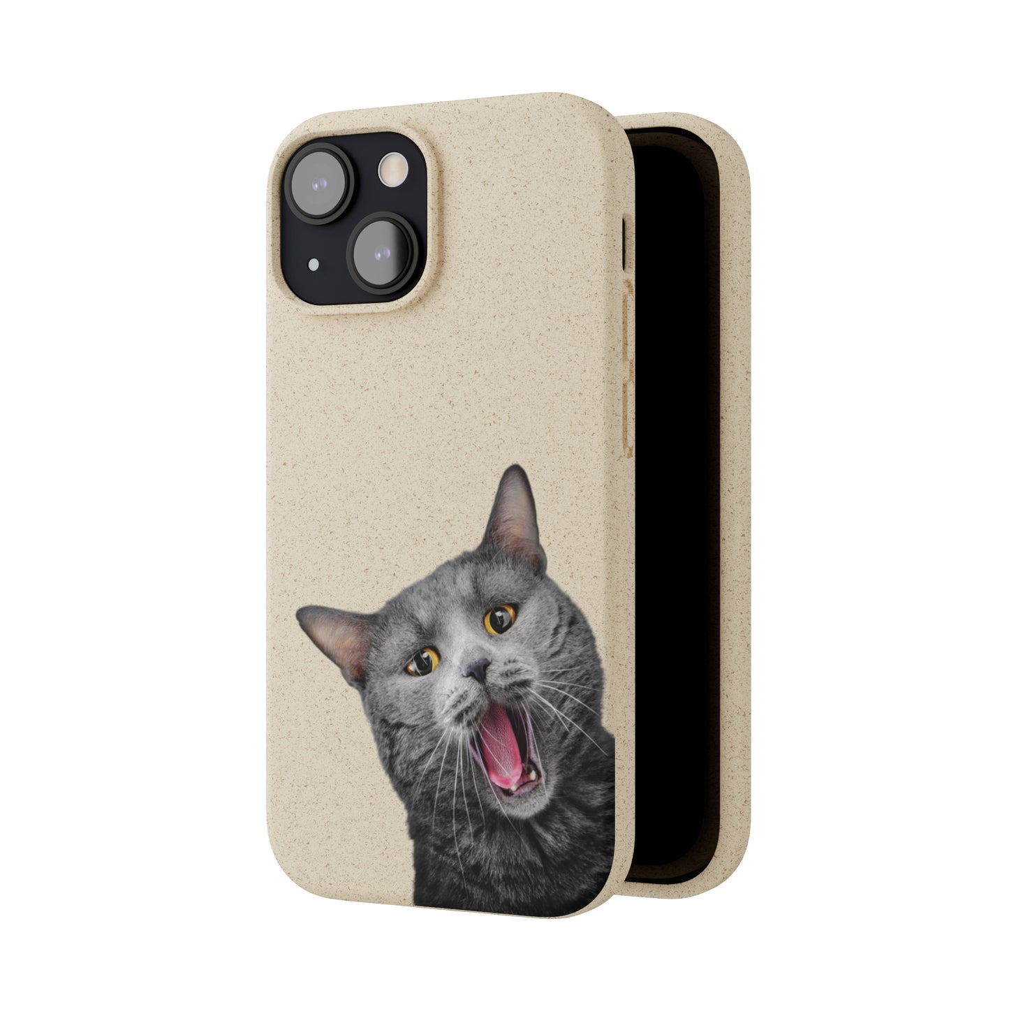 Biodegradable Cat Lover Phone Case – Eco-Friendly, Wireless Charging, Plant-Based Materials | Multiple Sizes Available