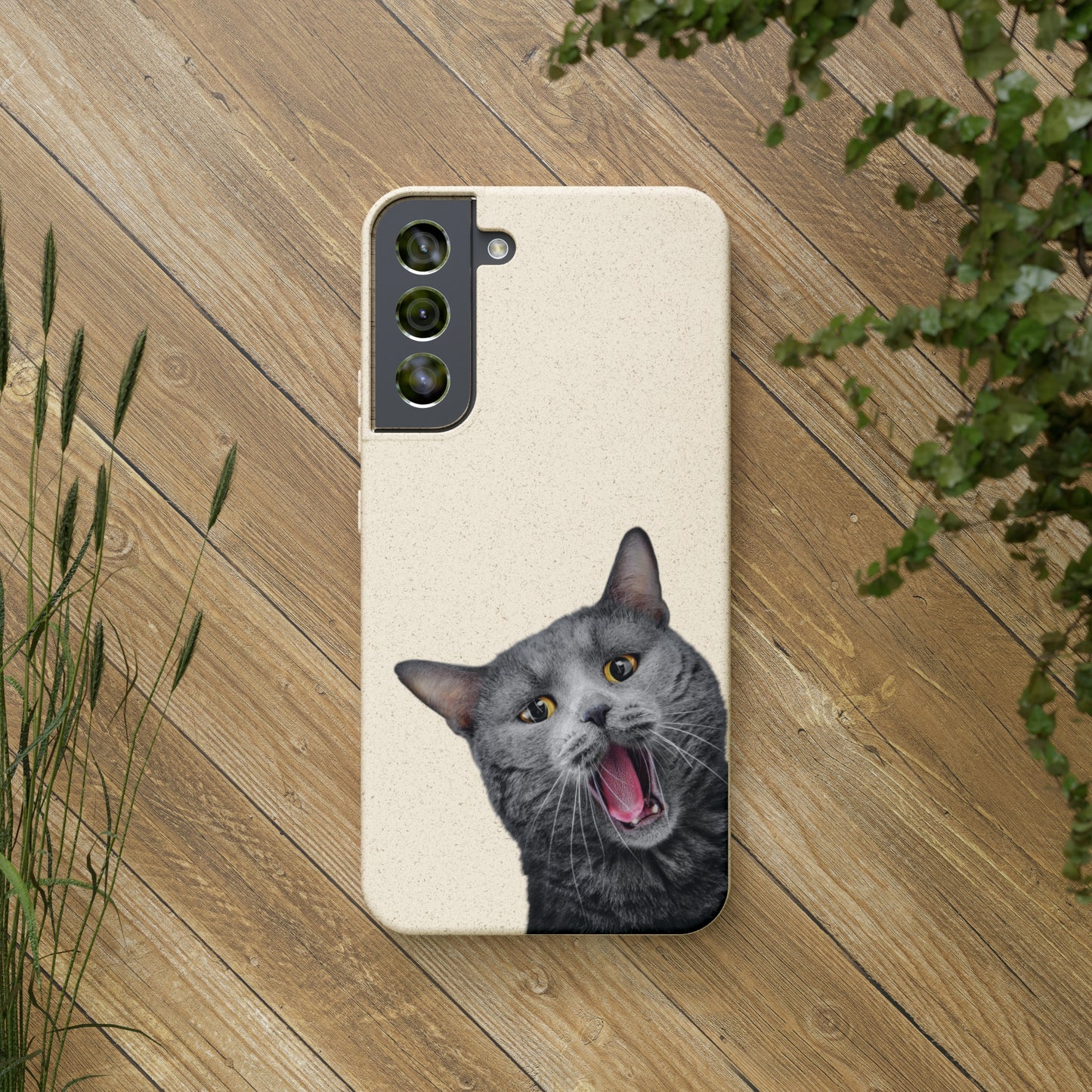 Biodegradable Cat Lover Phone Case – Eco-Friendly, Wireless Charging, Plant-Based Materials | Multiple Sizes Available