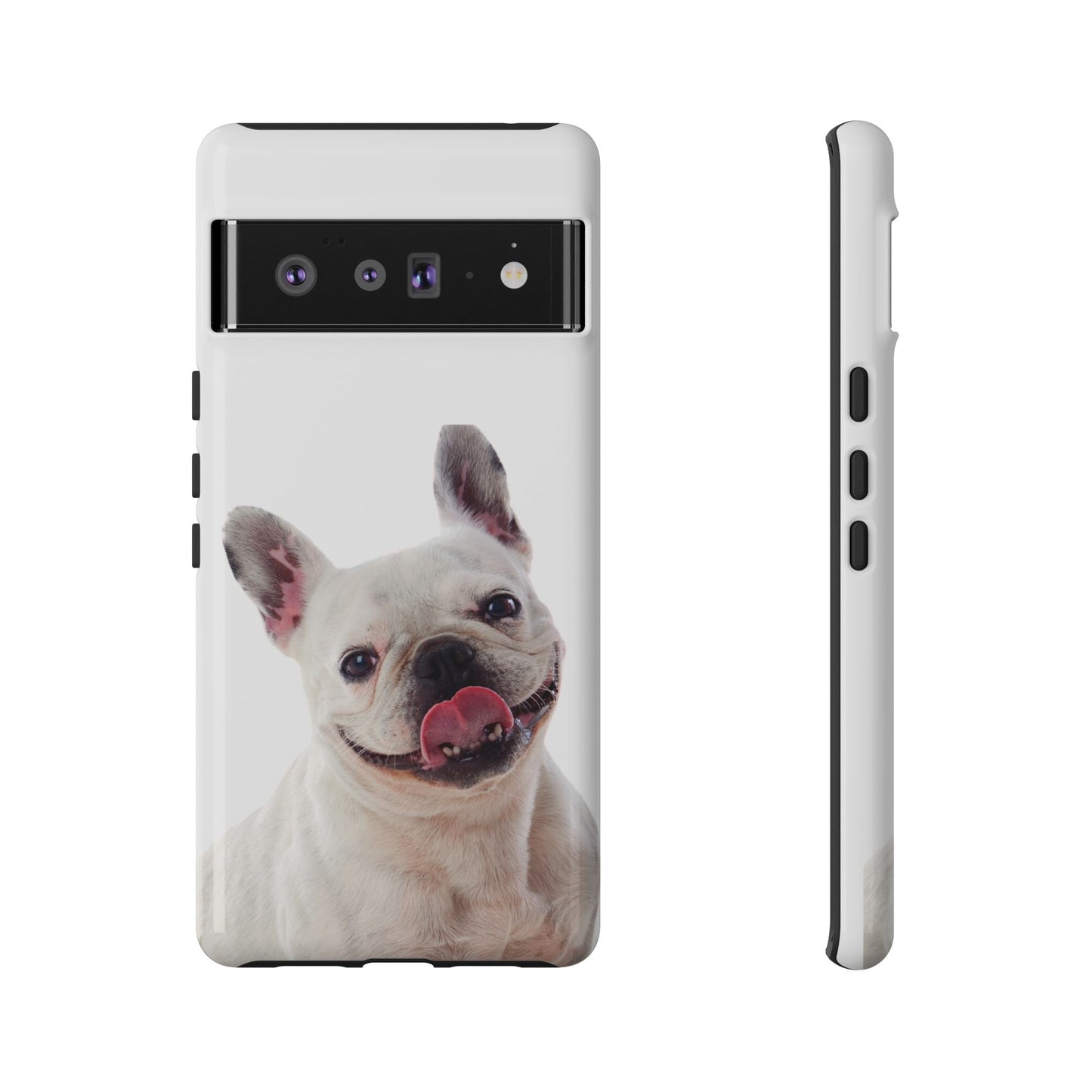 Adorable French Bulldog Protective Phone Case – Dual Layer, Wireless Charging Support | iPhone, Samsung, Google