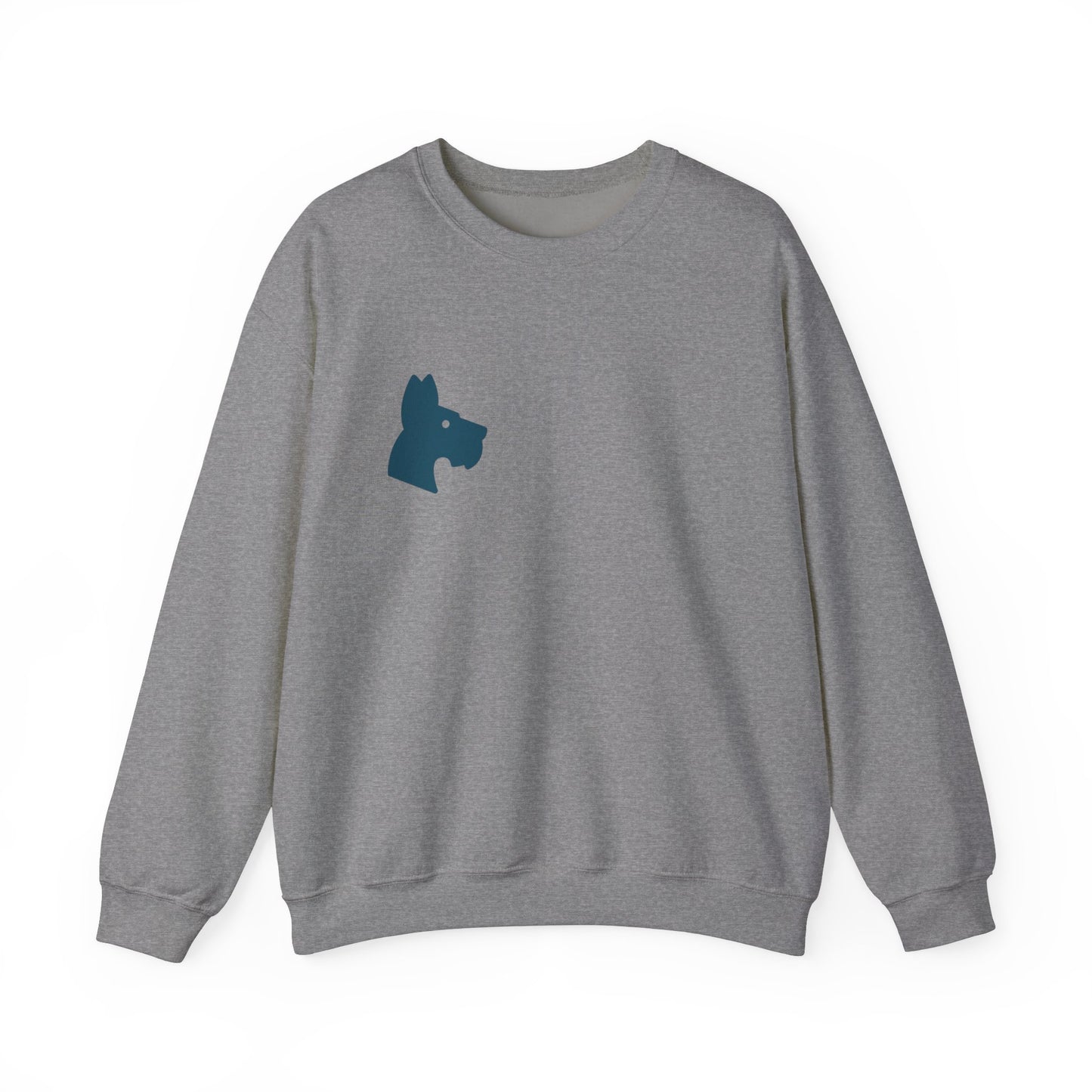 Minimalist Dog Silhouette Crewneck Sweatshirt - Cozy Blend, Ethically Made | Unisex Pet Lover Fashion