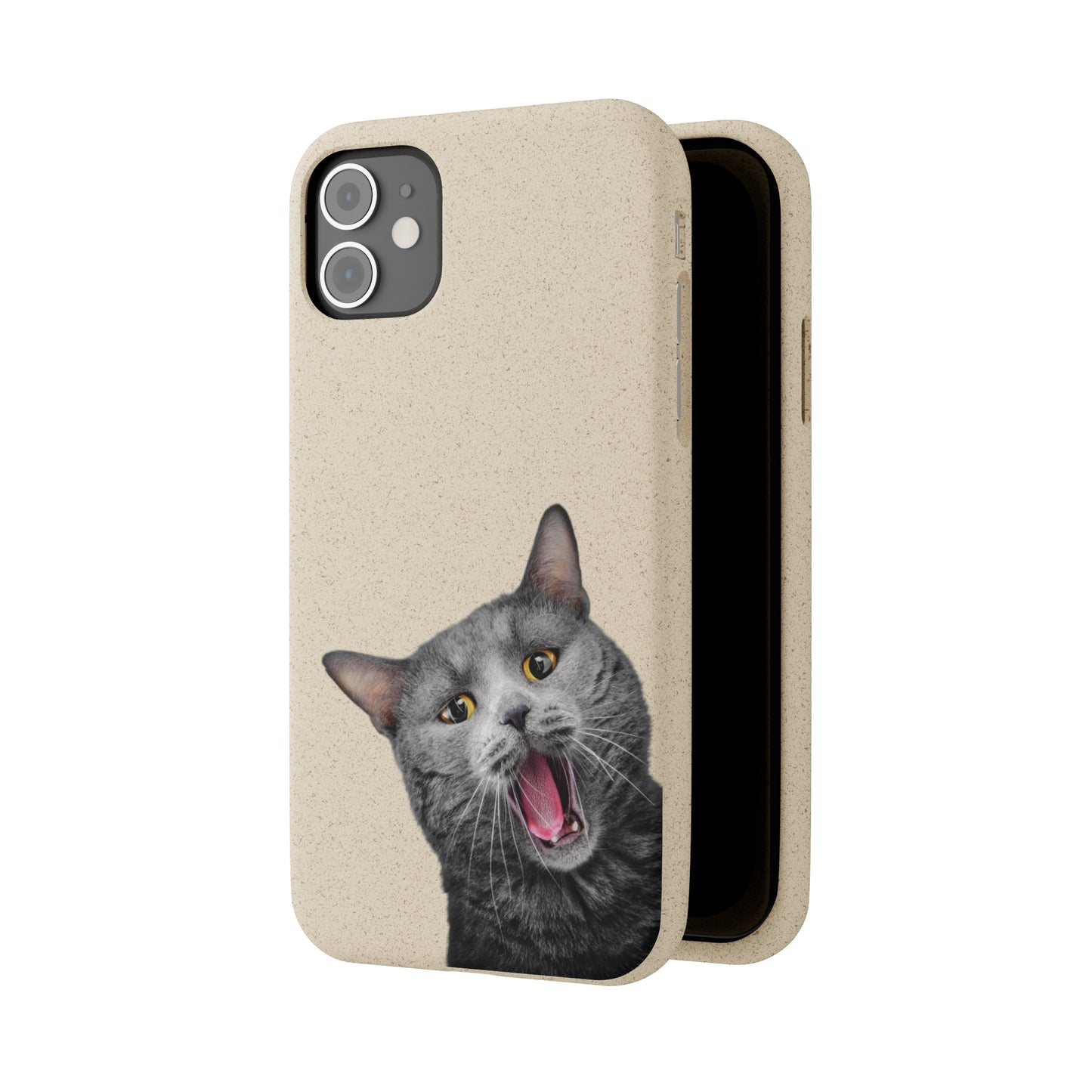 Biodegradable Cat Lover Phone Case – Eco-Friendly, Wireless Charging, Plant-Based Materials | Multiple Sizes Available