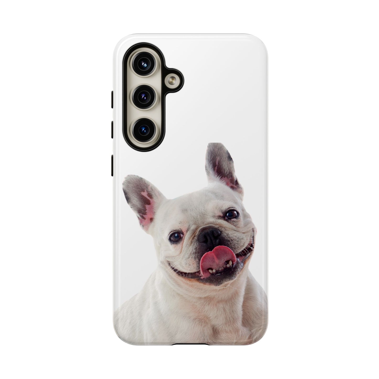 Adorable French Bulldog Protective Phone Case – Dual Layer, Wireless Charging Support | iPhone, Samsung, Google