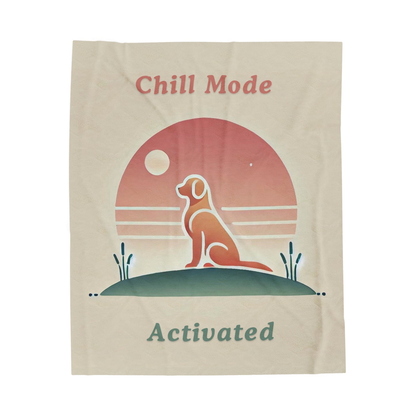 Golden Retriever 'Chill Mode Activated' Cozy Plush Blanket – Soft, Warm & Stylish