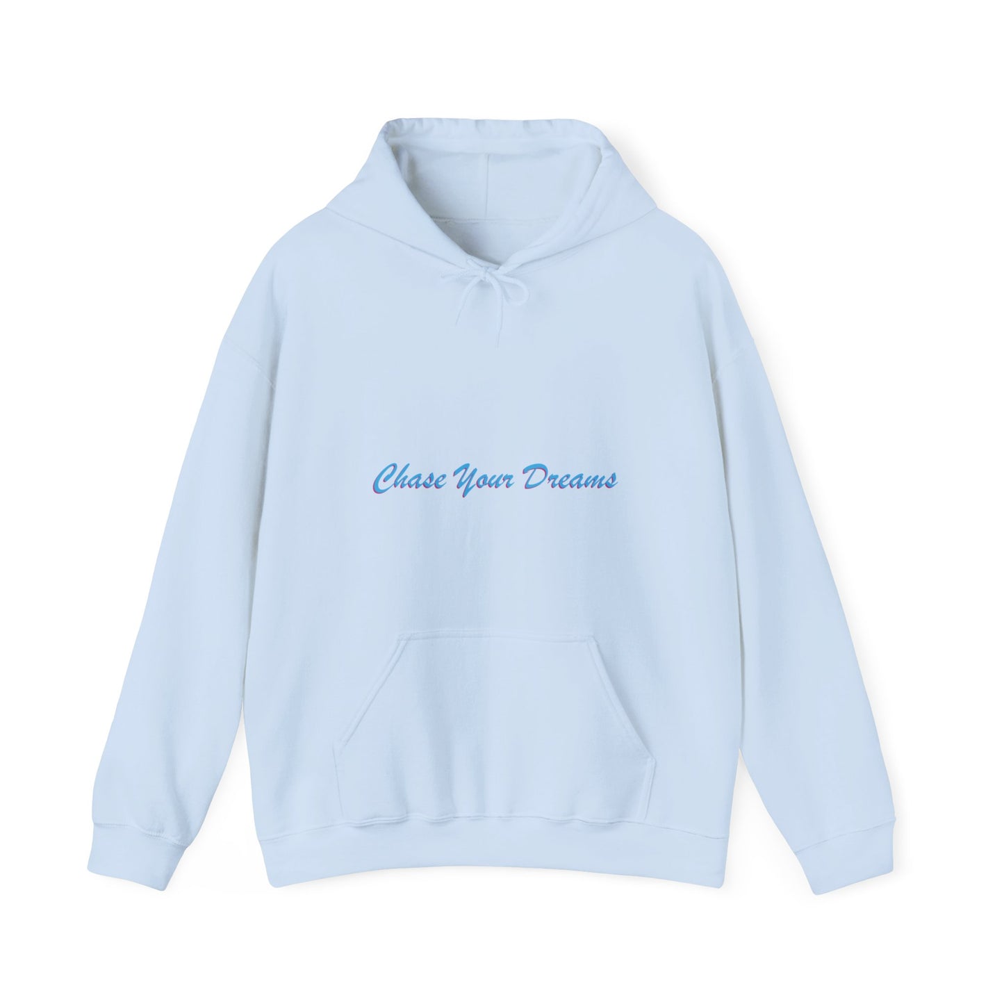 Cocker Spaniel 'Chase Your Dreams' Unisex Light Blue Heavy Blend™ Hooded Sweatshirt – Cozy & Motivational