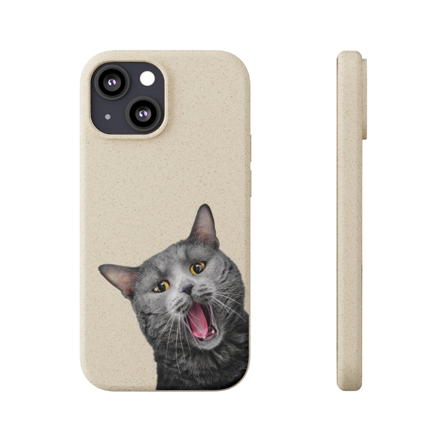 Biodegradable Cat Lover Phone Case – Eco-Friendly, Wireless Charging, Plant-Based Materials | Multiple Sizes Available