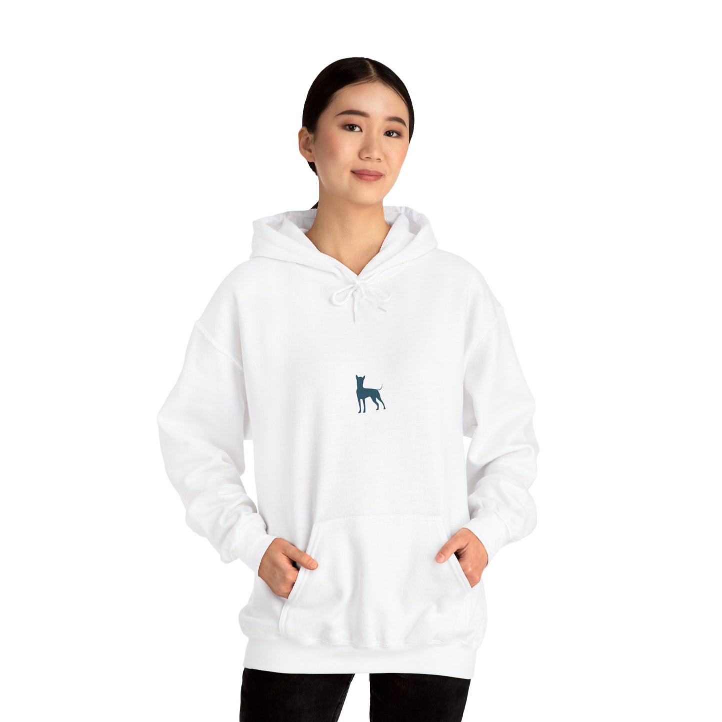 Minimalist Dog Silhouette Unisex Hoodie – Cozy Cotton Blend, Stylish & Warm | Pet Lover Apparel