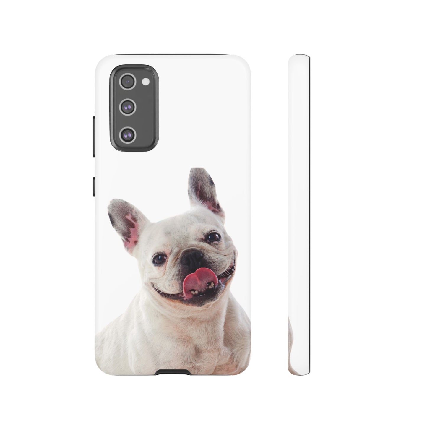 Adorable French Bulldog Protective Phone Case – Dual Layer, Wireless Charging Support | iPhone, Samsung, Google