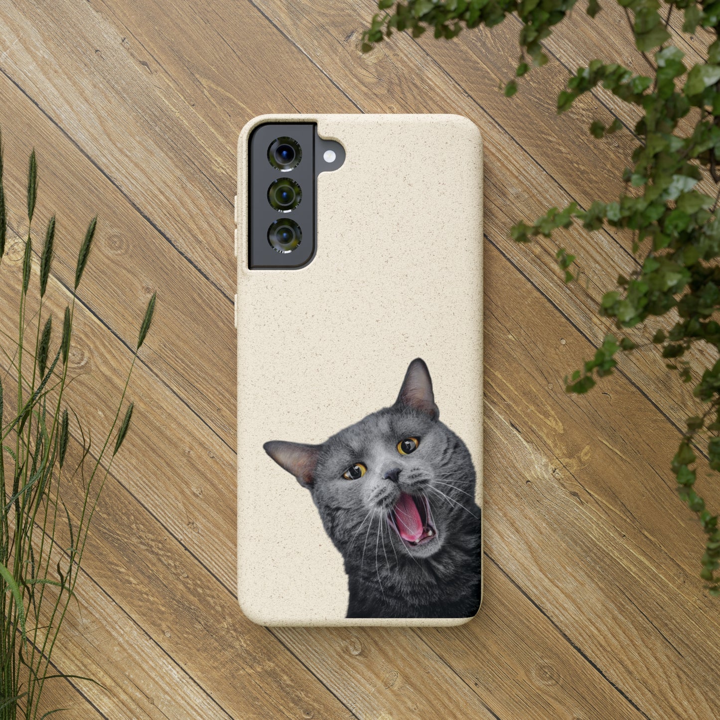 Biodegradable Cat Lover Phone Case – Eco-Friendly, Wireless Charging, Plant-Based Materials | Multiple Sizes Available