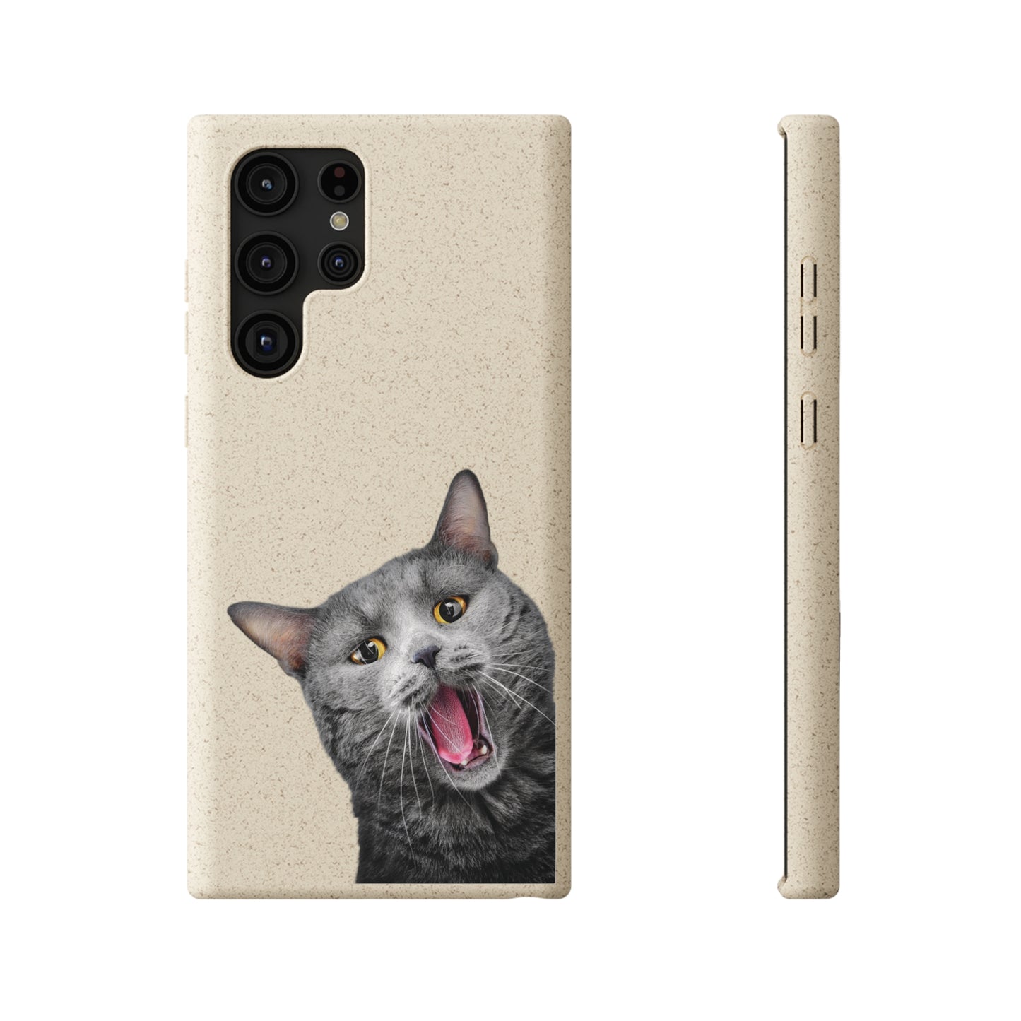 Biodegradable Cat Lover Phone Case – Eco-Friendly, Wireless Charging, Plant-Based Materials | Multiple Sizes Available