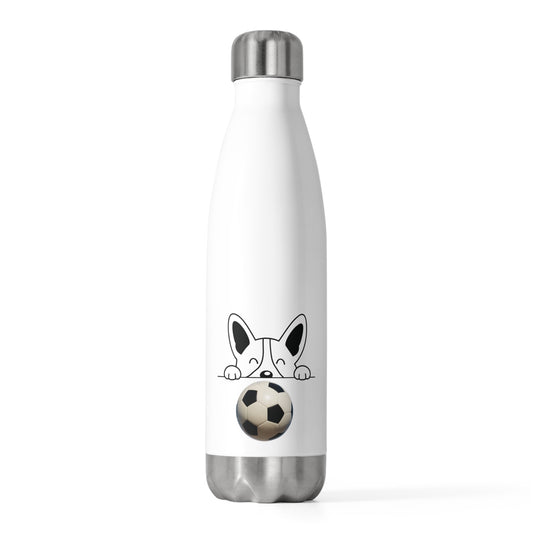 Dog & Soccer Ball Stainless Steel Water Bottle – Double Insulated, Eco-Friendly | 20oz