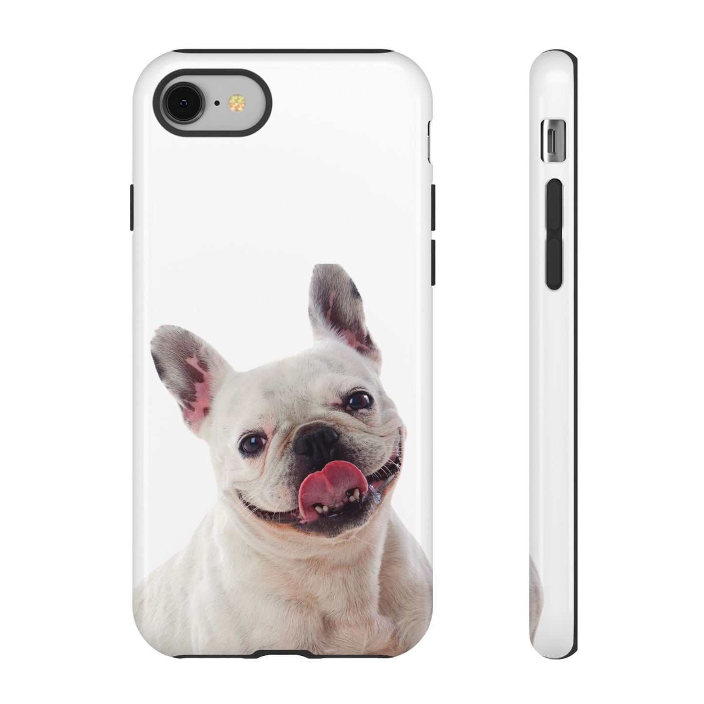 Adorable French Bulldog Protective Phone Case – Dual Layer, Wireless Charging Support | iPhone, Samsung, Google