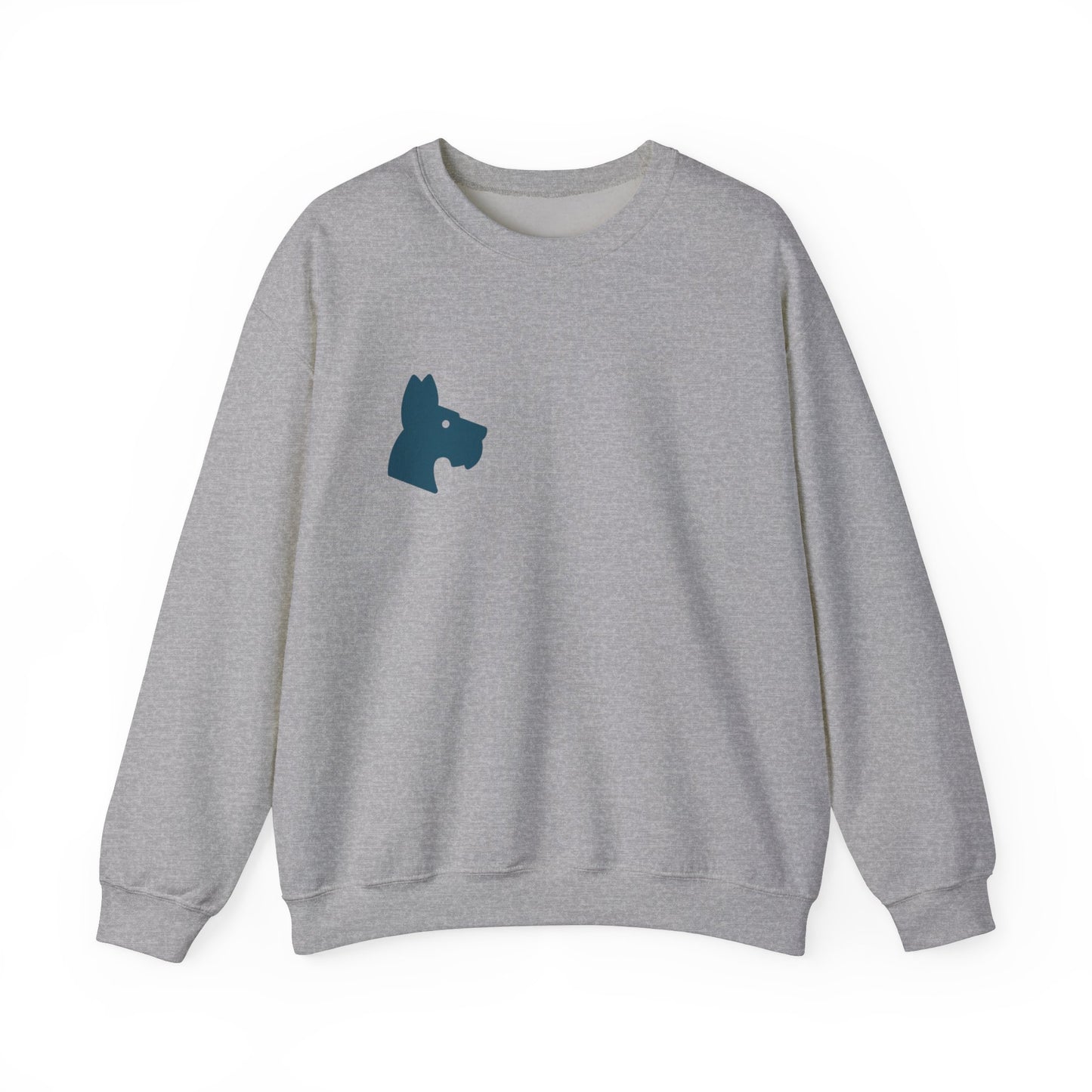 Minimalist Dog Silhouette Crewneck Sweatshirt - Cozy Blend, Ethically Made | Unisex Pet Lover Fashion