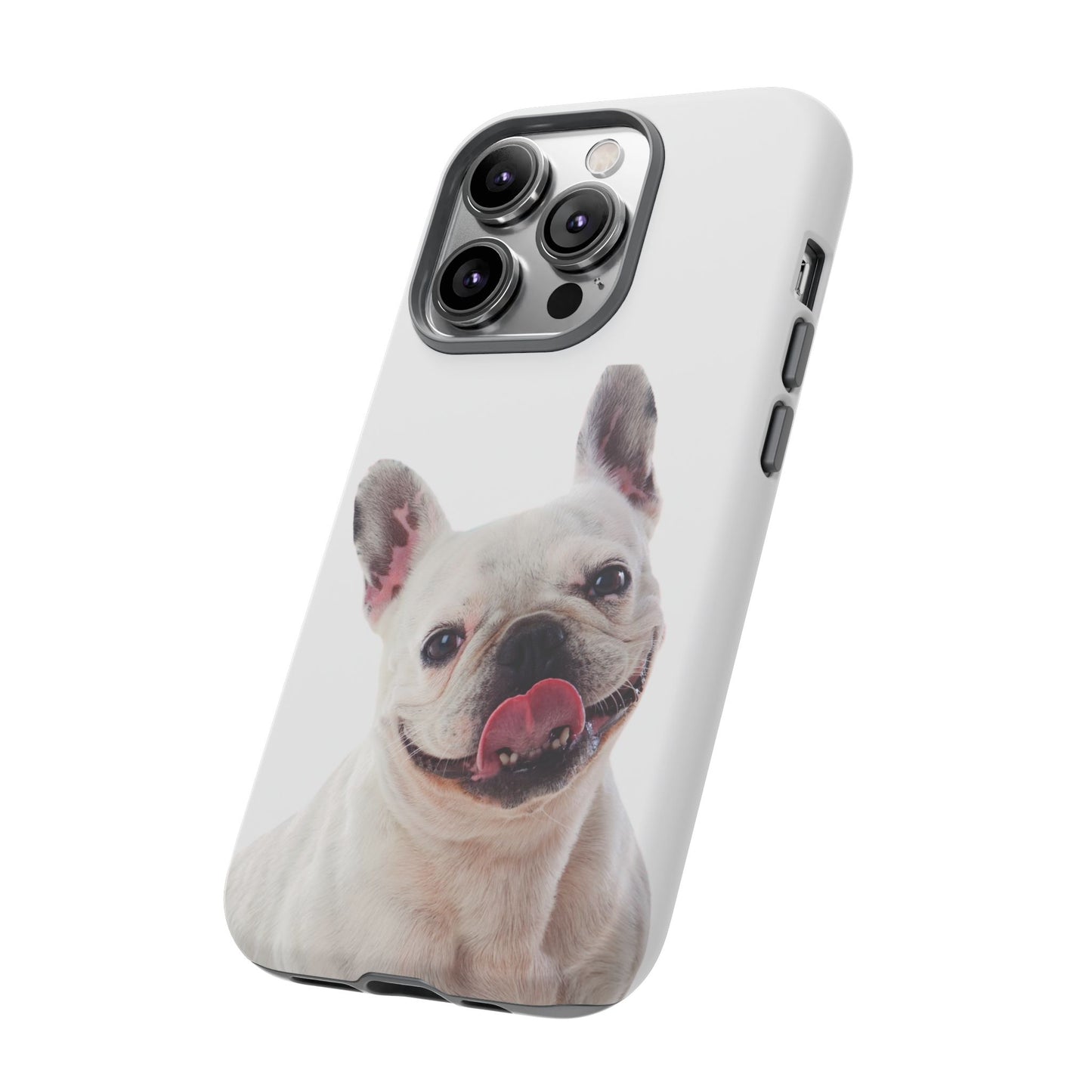 Adorable French Bulldog Protective Phone Case – Dual Layer, Wireless Charging Support | iPhone, Samsung, Google