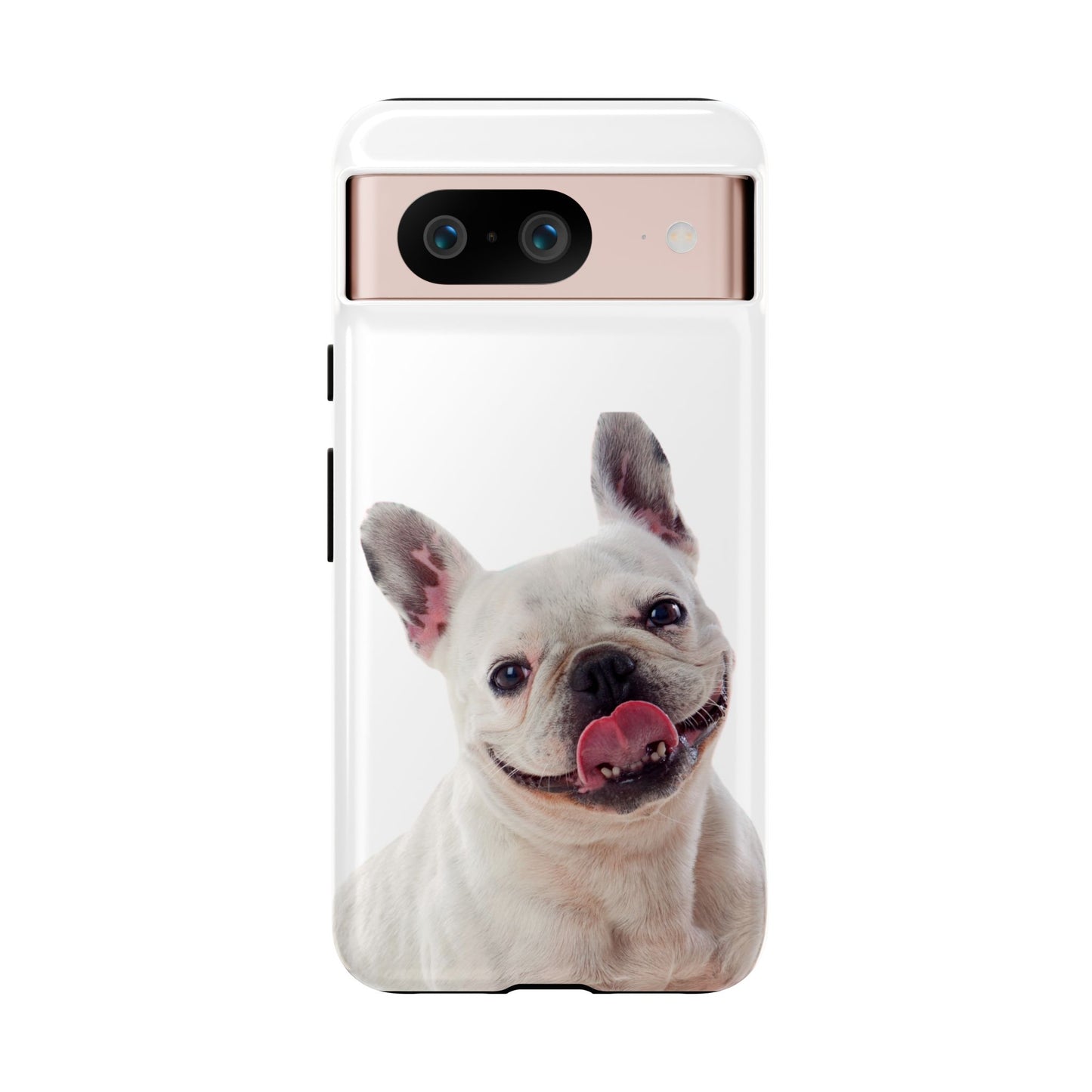 Adorable French Bulldog Protective Phone Case – Dual Layer, Wireless Charging Support | iPhone, Samsung, Google