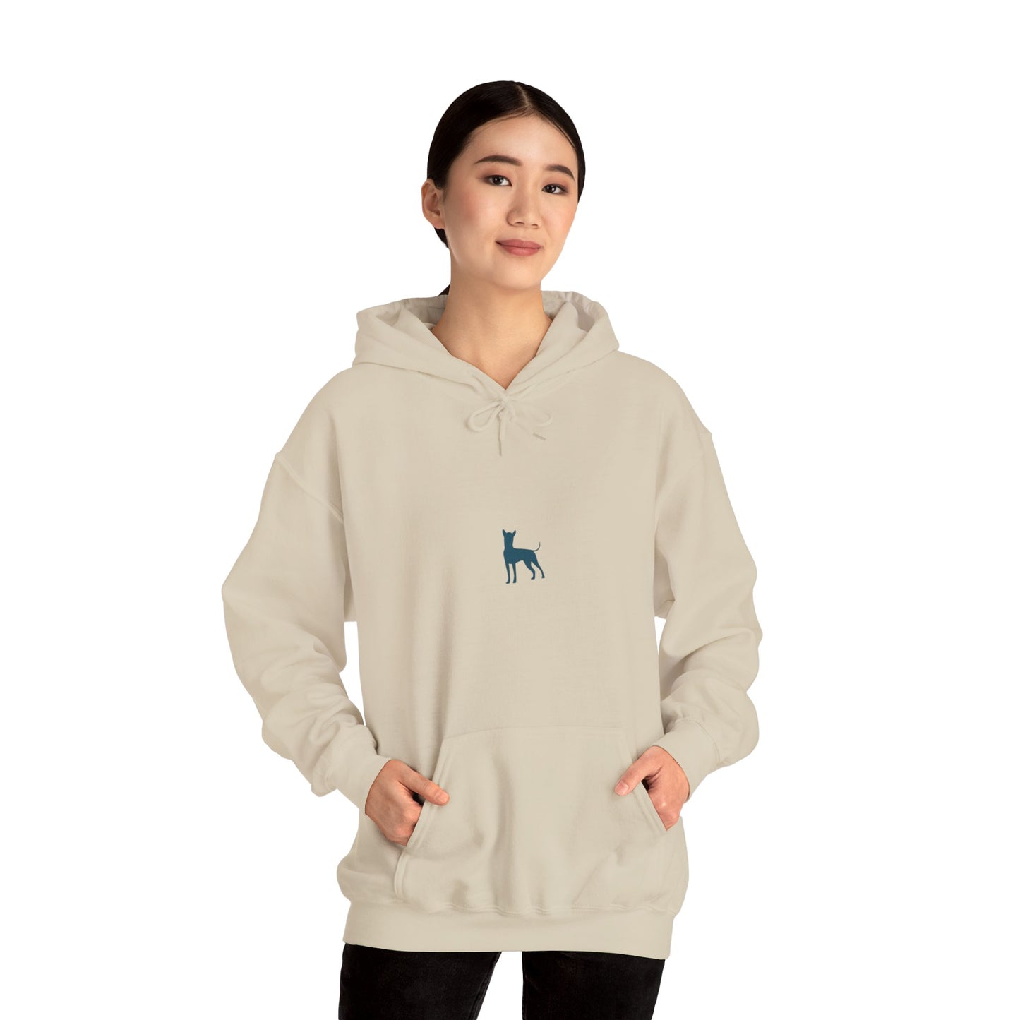 Minimalist Dog Silhouette Unisex Hoodie – Cozy Cotton Blend, Stylish & Warm | Pet Lover Apparel