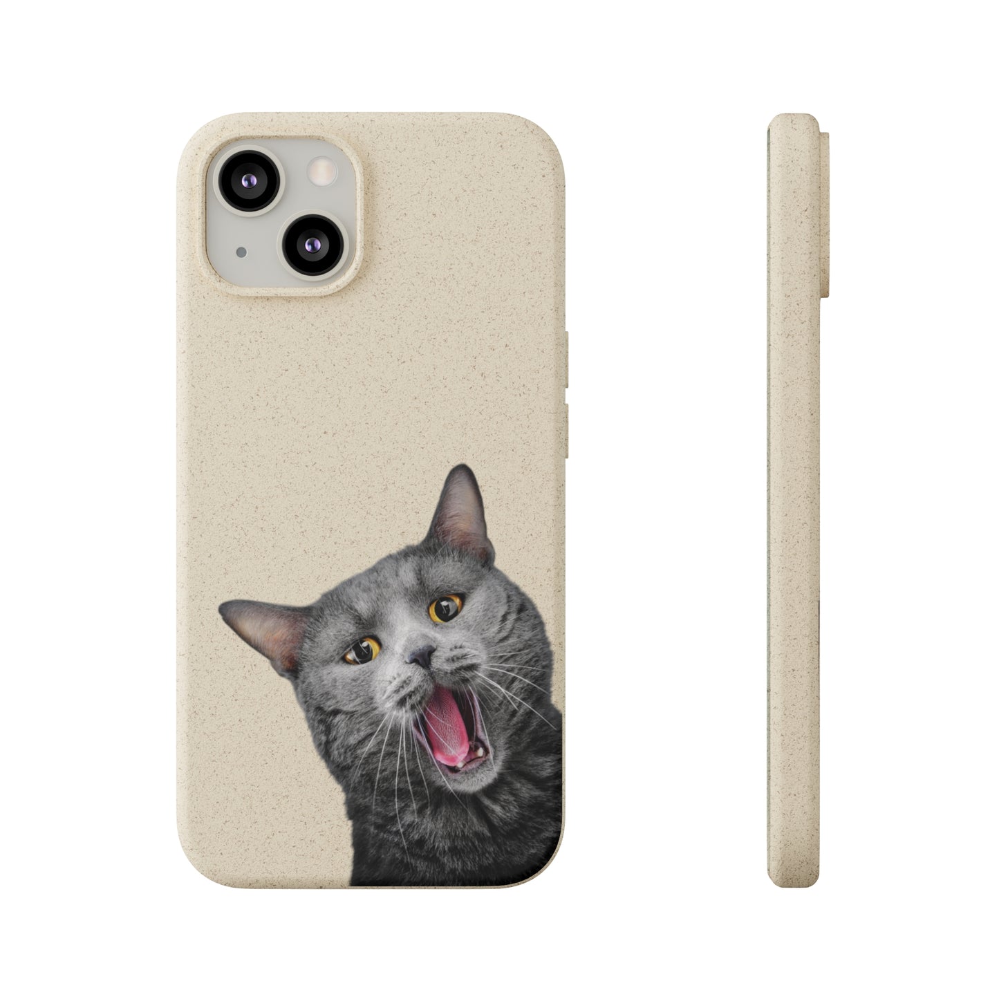 Biodegradable Cat Lover Phone Case – Eco-Friendly, Wireless Charging, Plant-Based Materials | Multiple Sizes Available