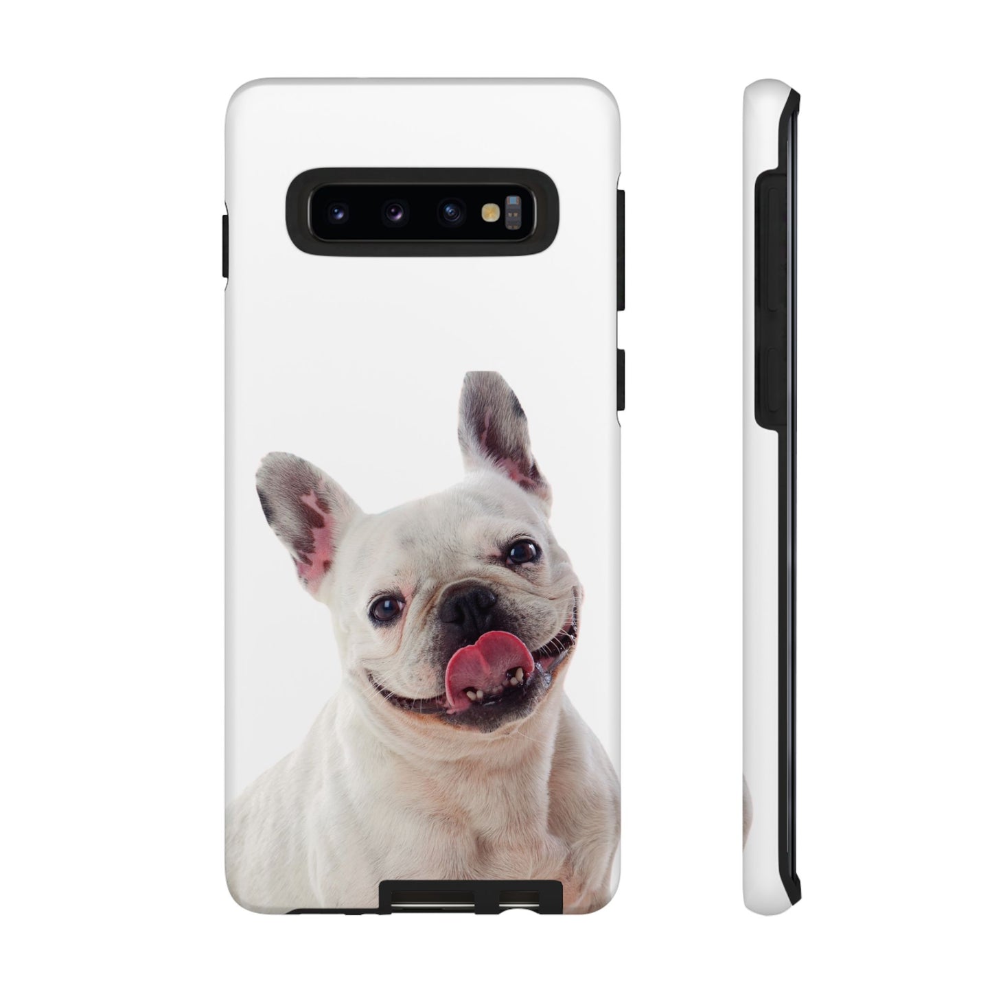 Adorable French Bulldog Protective Phone Case – Dual Layer, Wireless Charging Support | iPhone, Samsung, Google