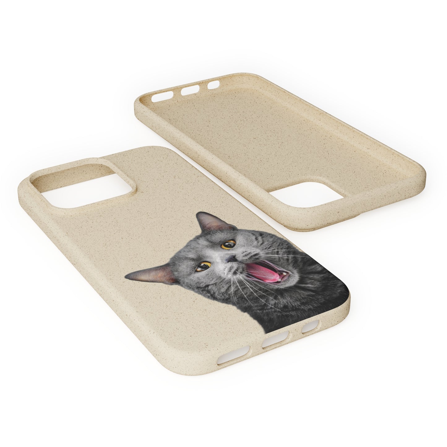 Biodegradable Cat Lover Phone Case – Eco-Friendly, Wireless Charging, Plant-Based Materials | Multiple Sizes Available