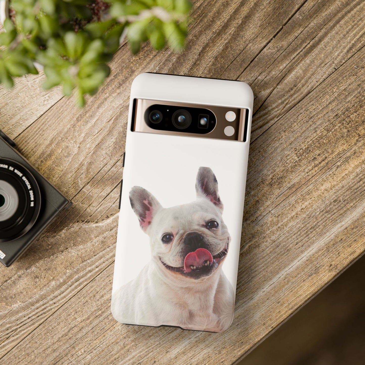 Adorable French Bulldog Protective Phone Case – Dual Layer, Wireless Charging Support | iPhone, Samsung, Google