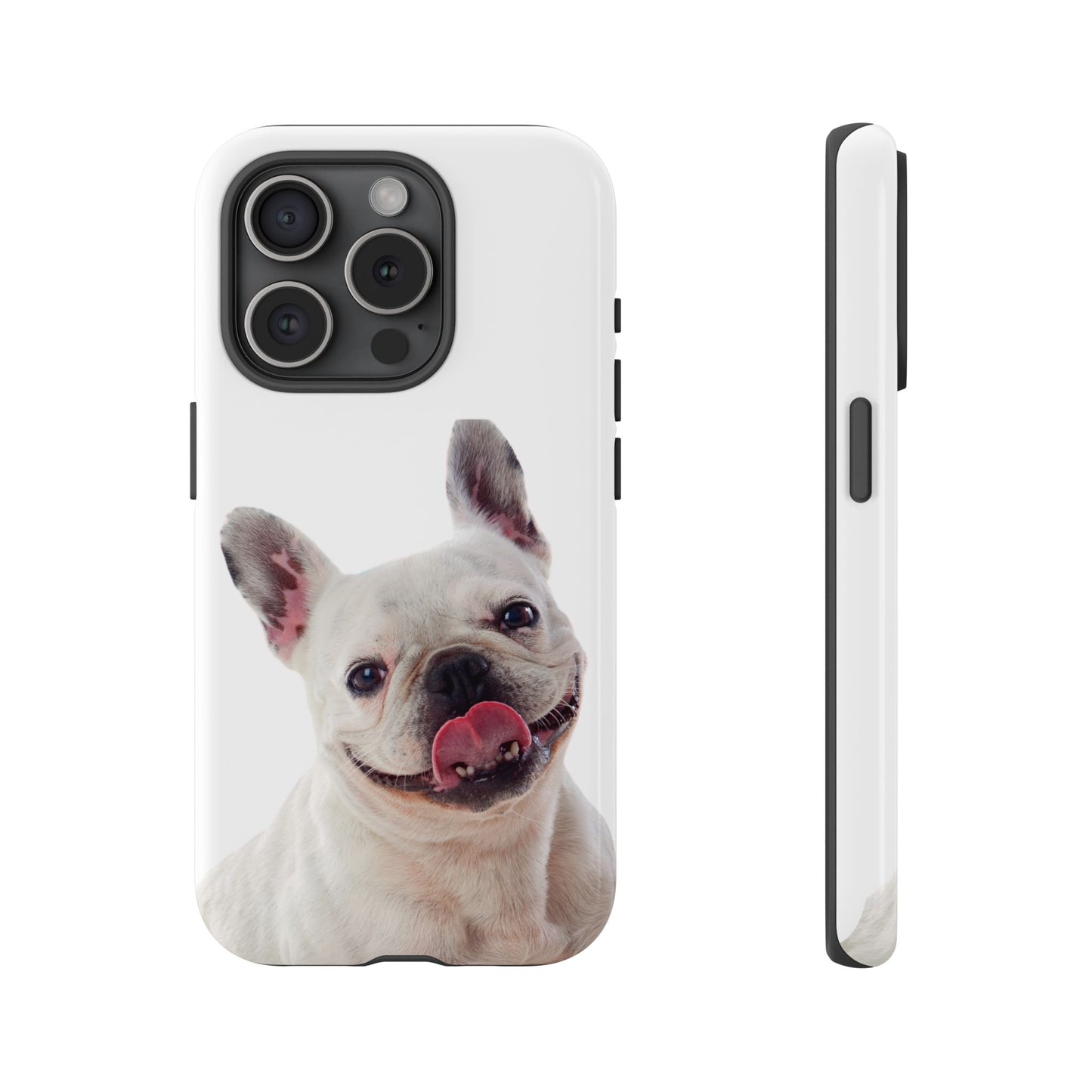 Adorable French Bulldog Protective Phone Case – Dual Layer, Wireless Charging Support | iPhone, Samsung, Google