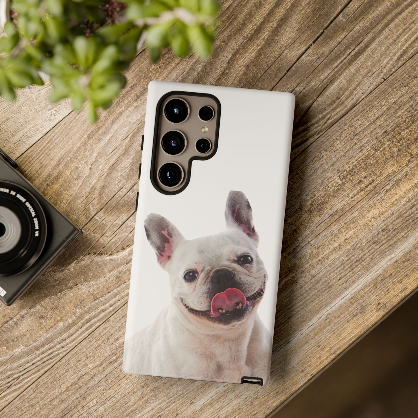 Adorable French Bulldog Protective Phone Case – Dual Layer, Wireless Charging Support | iPhone, Samsung, Google