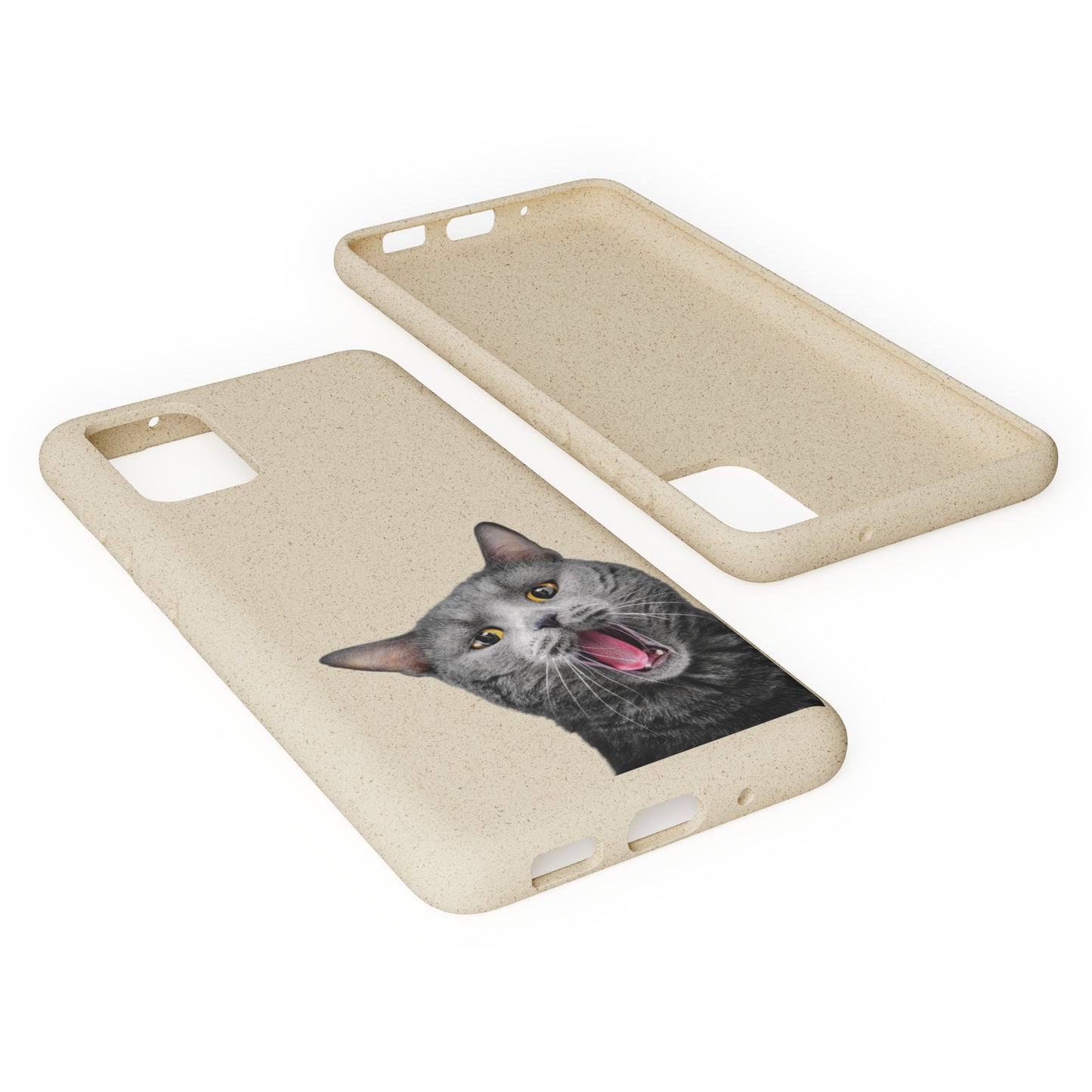 Biodegradable Cat Lover Phone Case – Eco-Friendly, Wireless Charging, Plant-Based Materials | Multiple Sizes Available