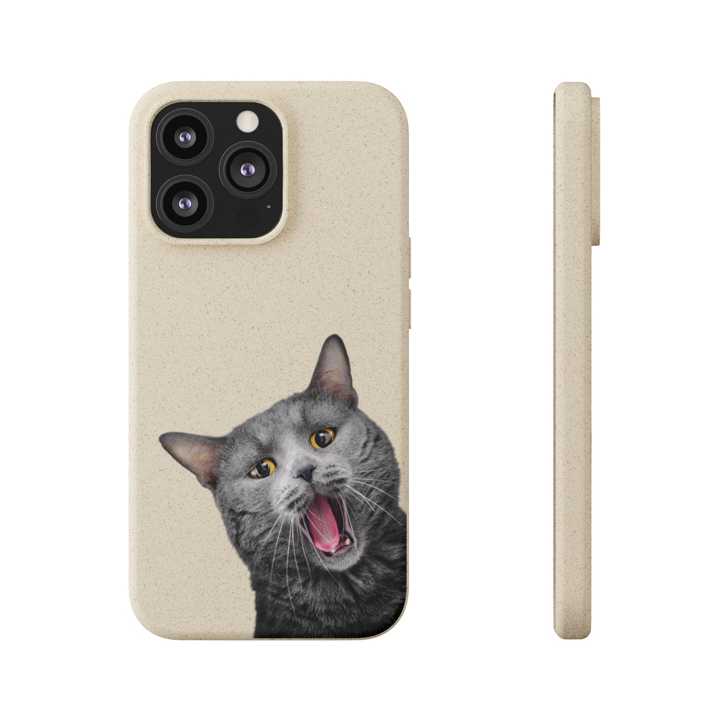 Biodegradable Cat Lover Phone Case – Eco-Friendly, Wireless Charging, Plant-Based Materials | Multiple Sizes Available