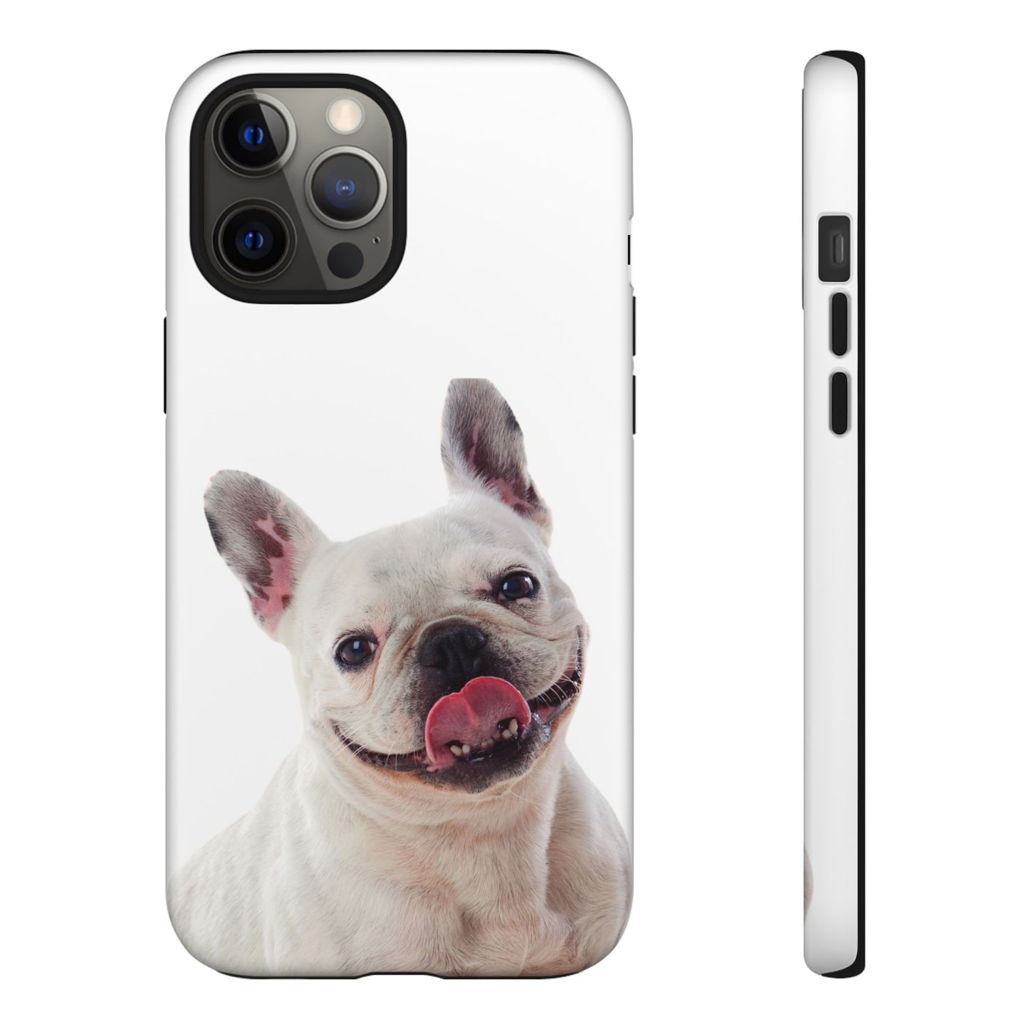 Adorable French Bulldog Protective Phone Case – Dual Layer, Wireless Charging Support | iPhone, Samsung, Google