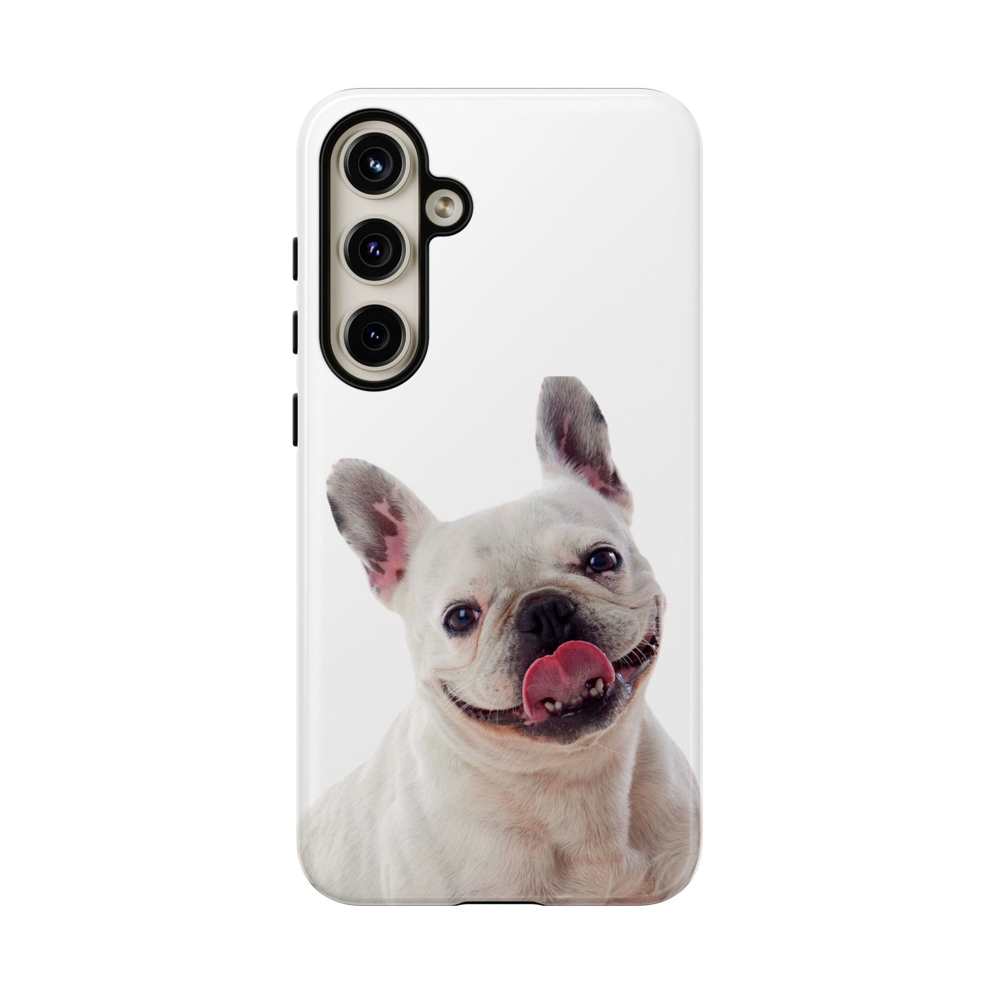 Adorable French Bulldog Protective Phone Case – Dual Layer, Wireless Charging Support | iPhone, Samsung, Google