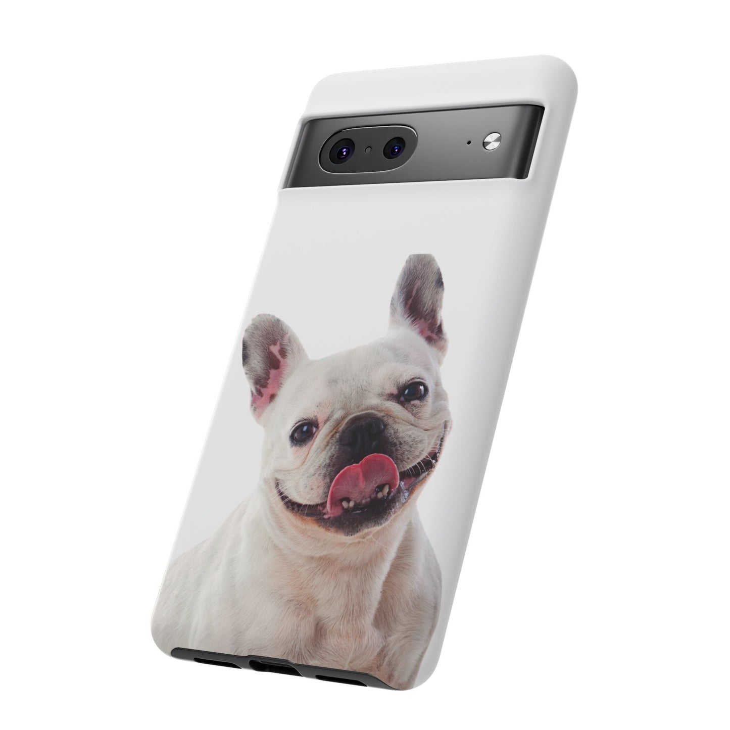 Adorable French Bulldog Protective Phone Case – Dual Layer, Wireless Charging Support | iPhone, Samsung, Google